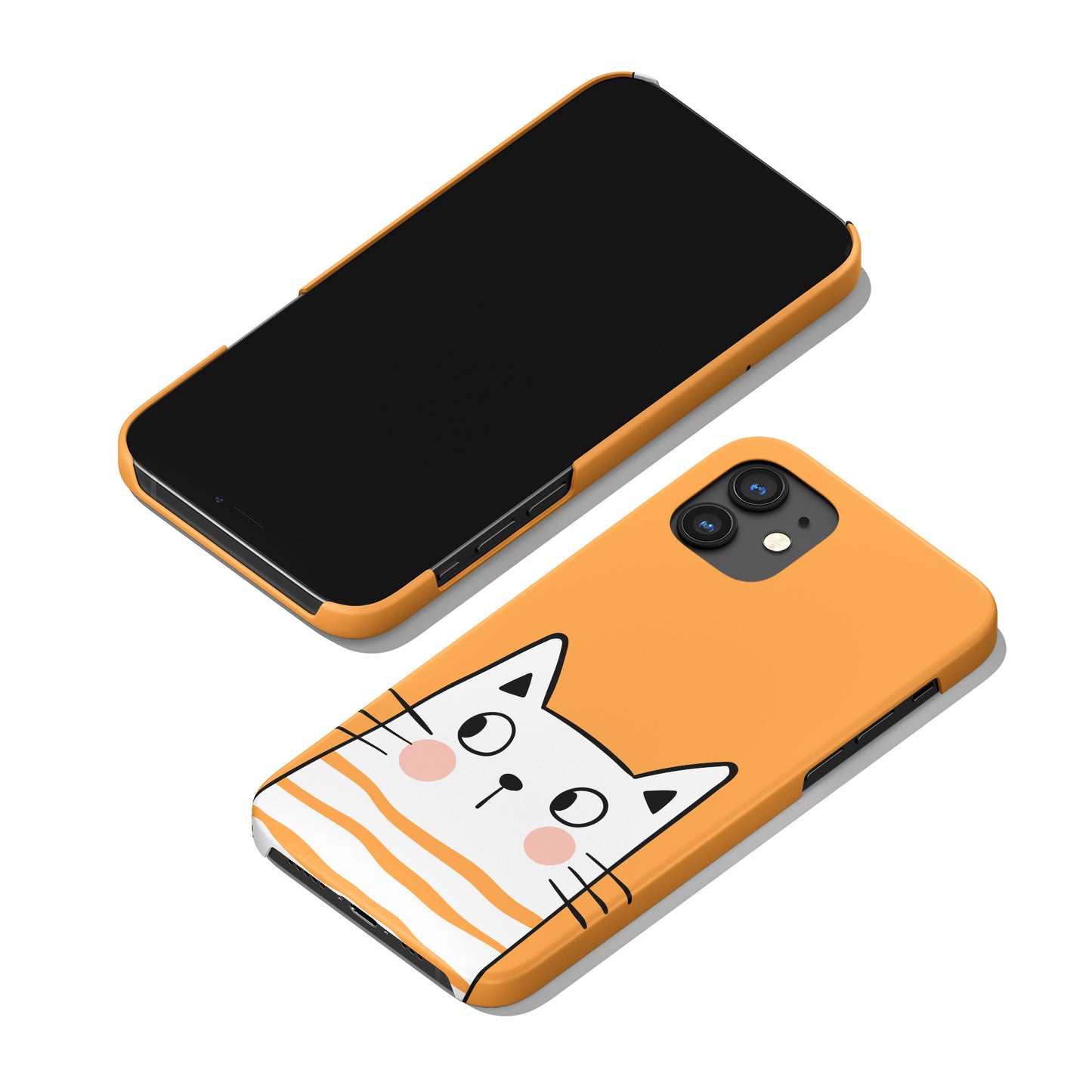 Yellow Funny Cat Kitty iPhone Case - HypeSheriff