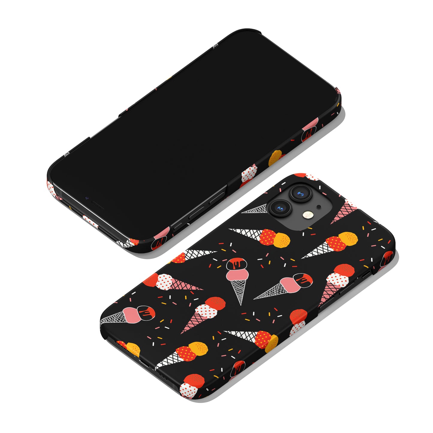 Ice Cream Black iPhone Case - HypeSheriff