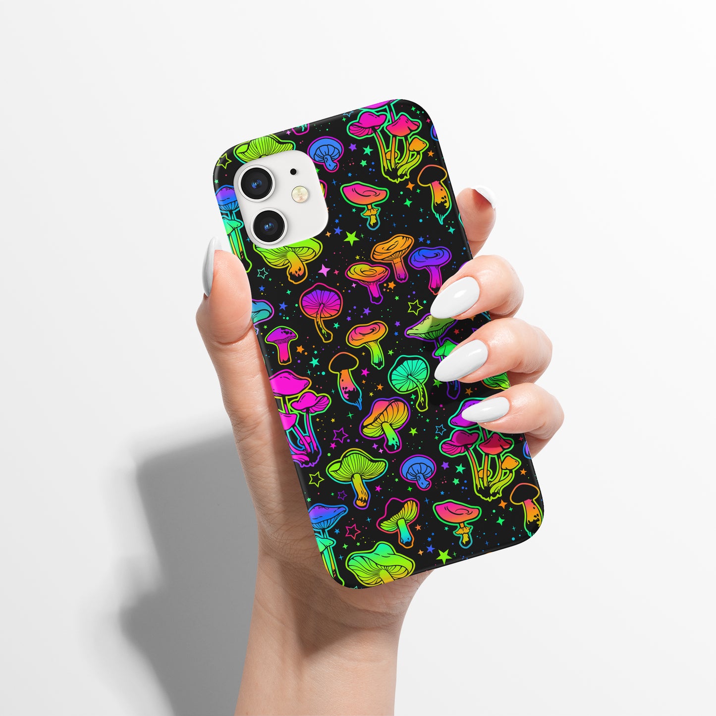 Rainbow Psychedelic Mushrooms iPhone Case - HypeSheriff