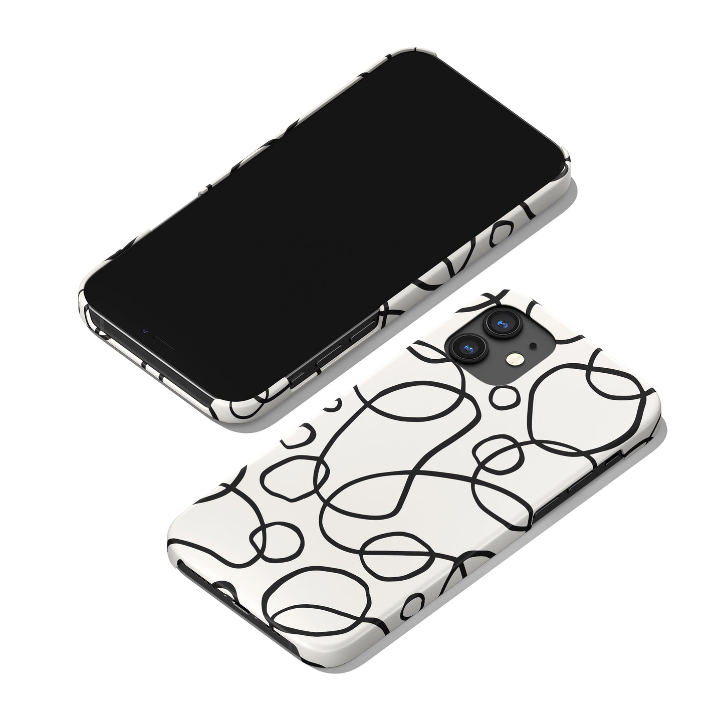 Black and White Abstract iPhone Case - HypeSheriff