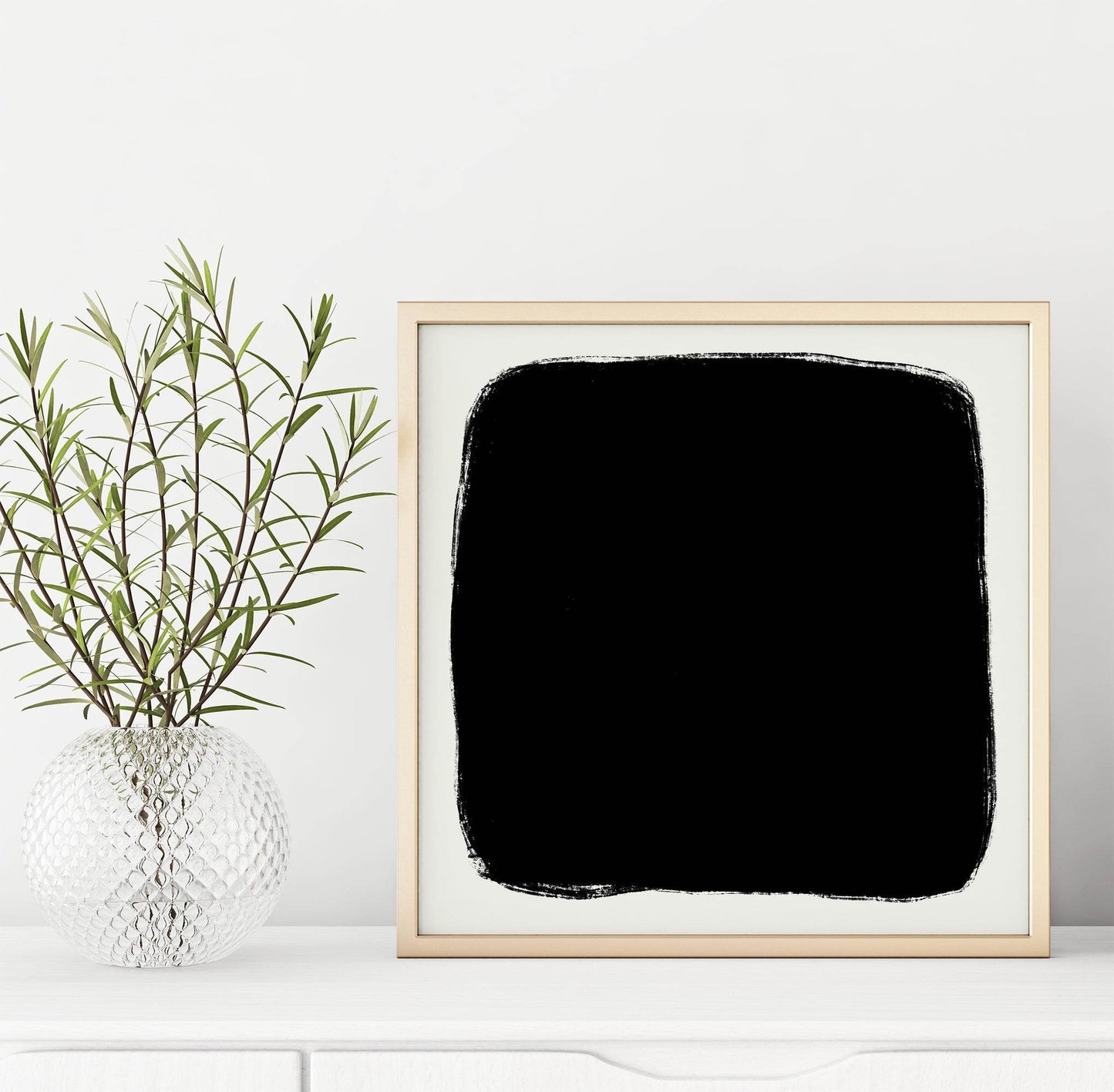 Minimalist B&W Square Print - HypeSheriff