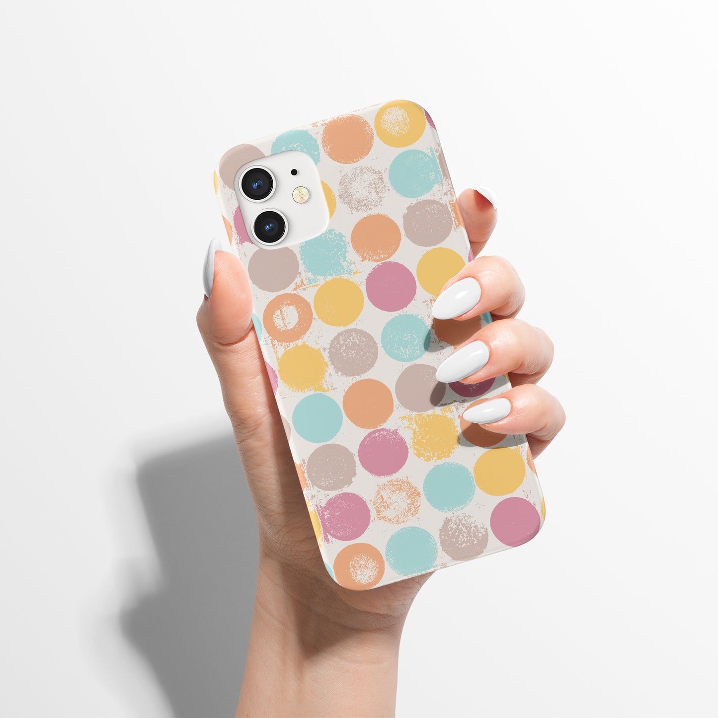 Pastel Geometry Shape Mid Century iPhone Case - HypeSheriff