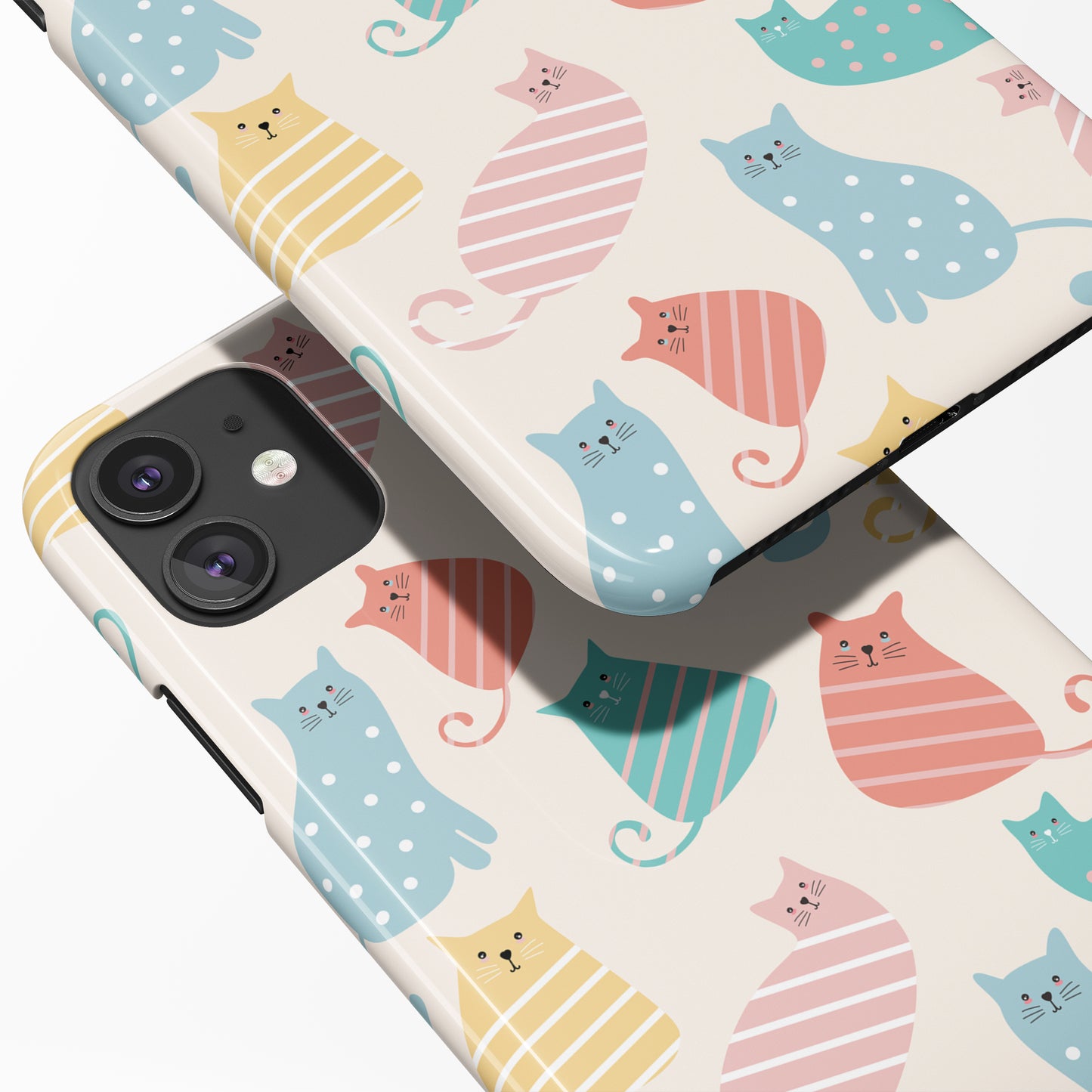 Pastel Cute Kitty Cats iPhone Case - HypeSheriff
