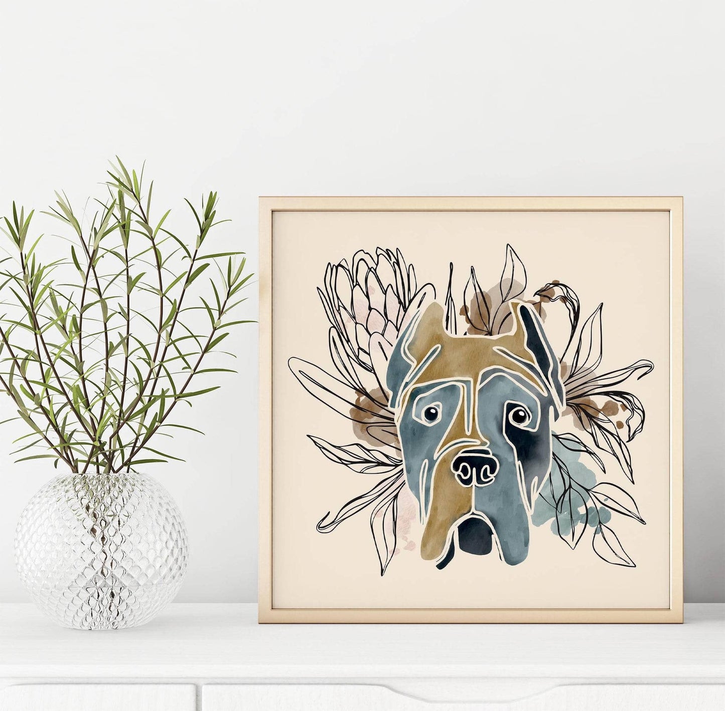 Cute Dog Square Print - HypeSheriff