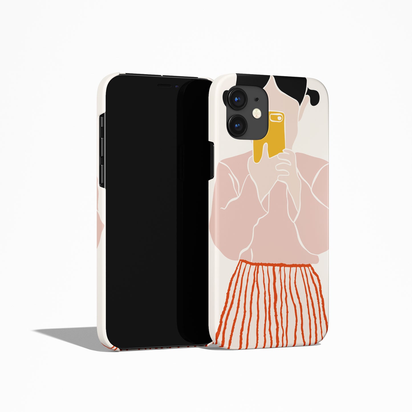 Cute Girl Handdrawn iPhone Case - HypeSheriff