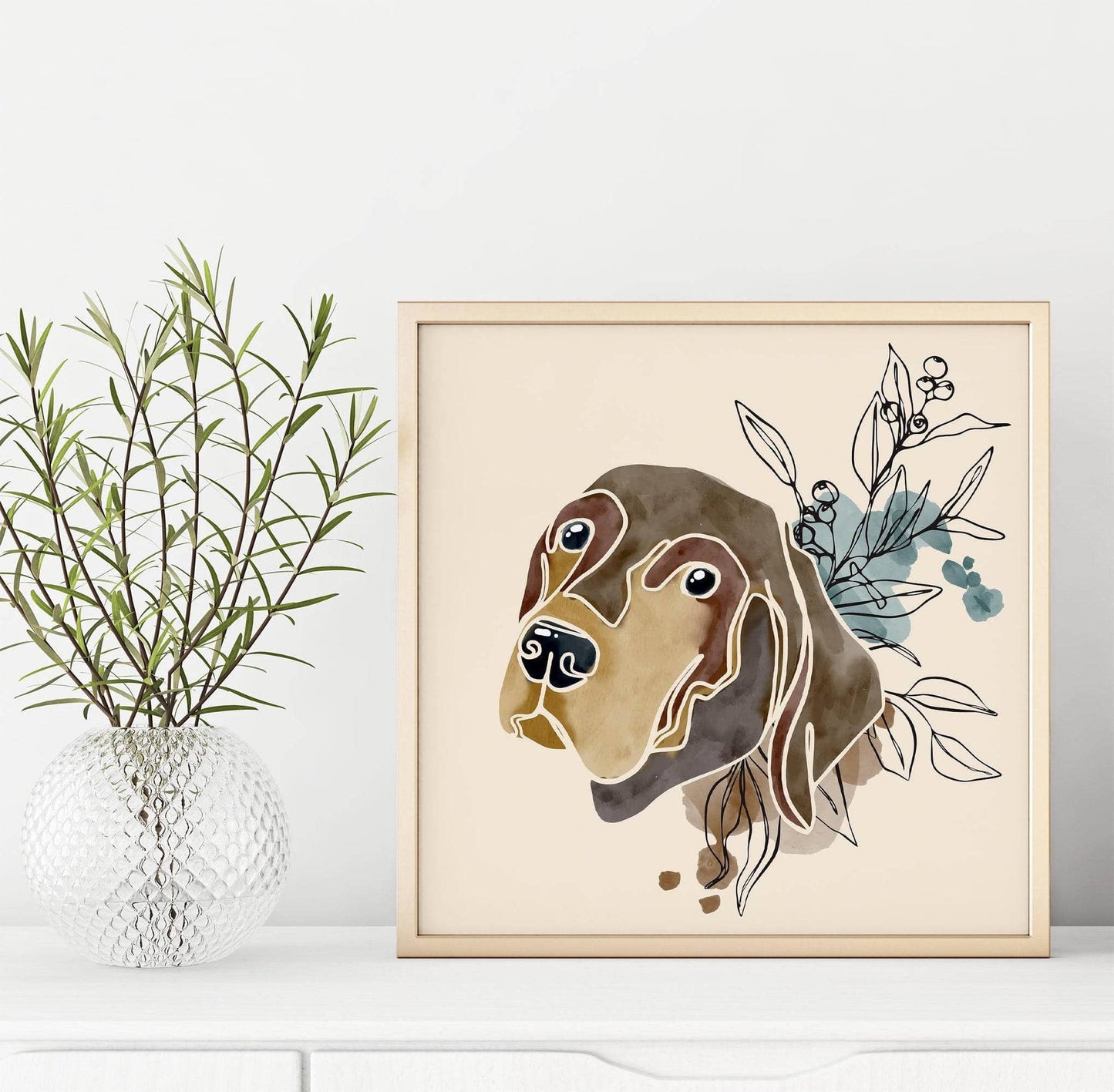 Handdrawn Dog Print - HypeSheriff