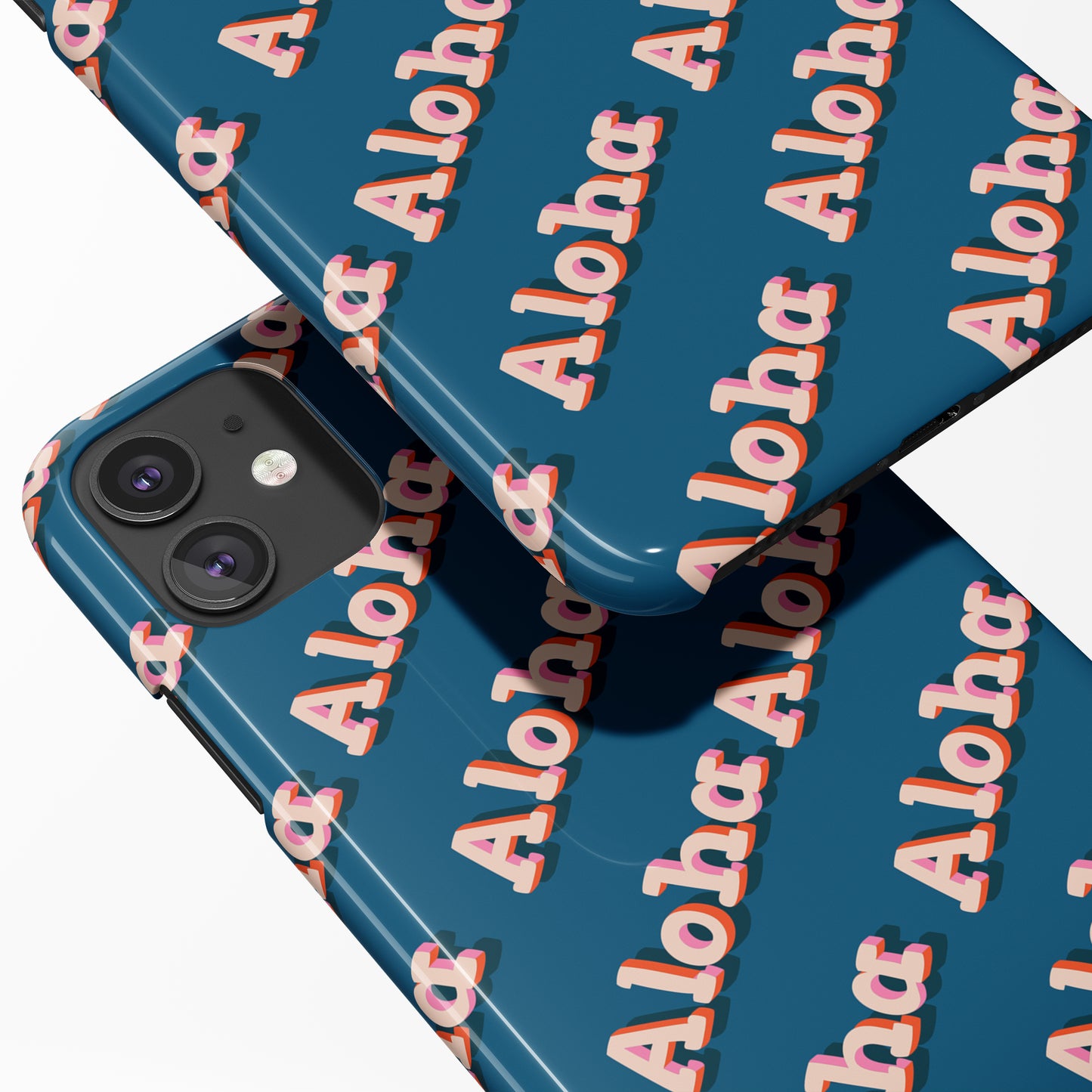 Aloha Lettering Pattern iPhone Case - HypeSheriff