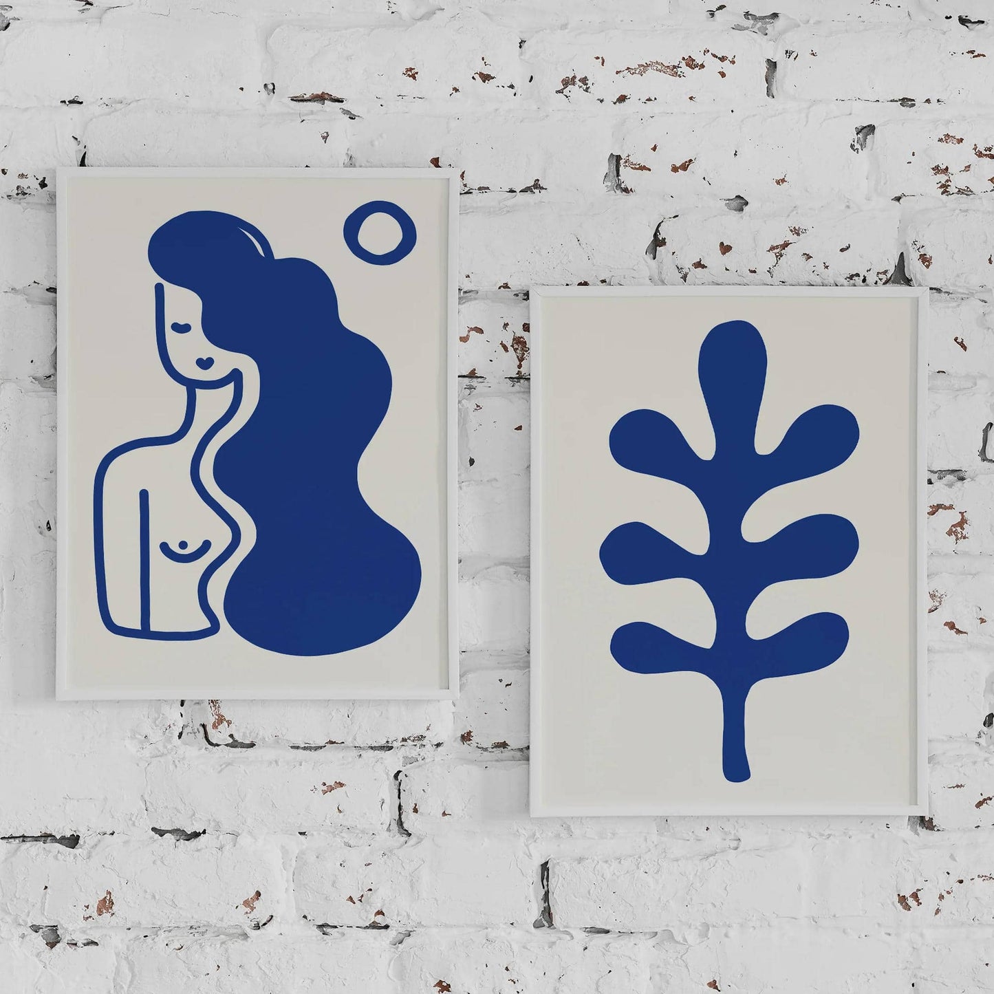 Set of 2 Blue Minimalist Prints - HypeSheriff
