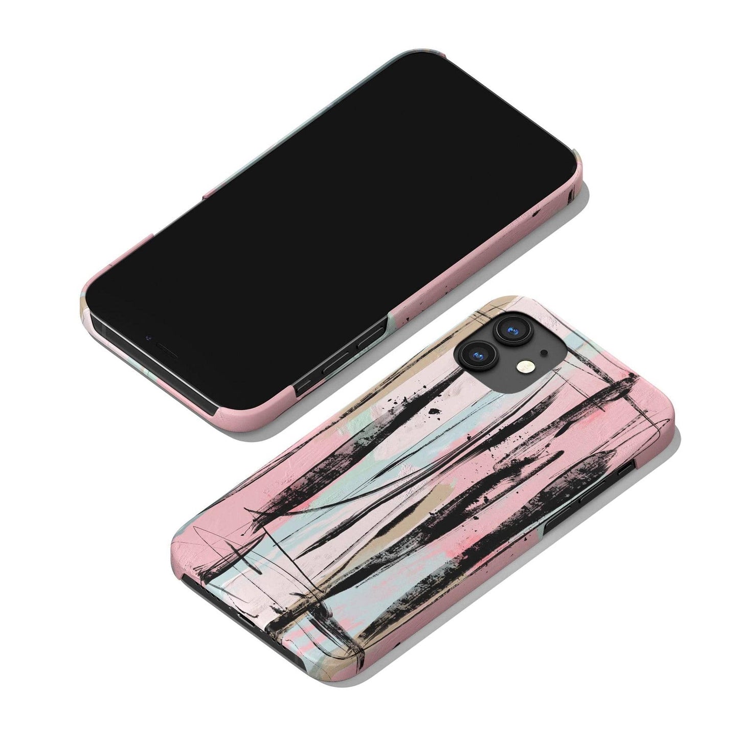 Pastel Brushstrokes Pattern iPhone Case - HypeSheriff