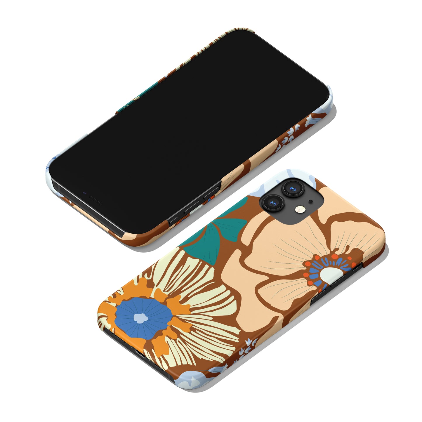Vintage Flowers Beige iPhone Case - HypeSheriff