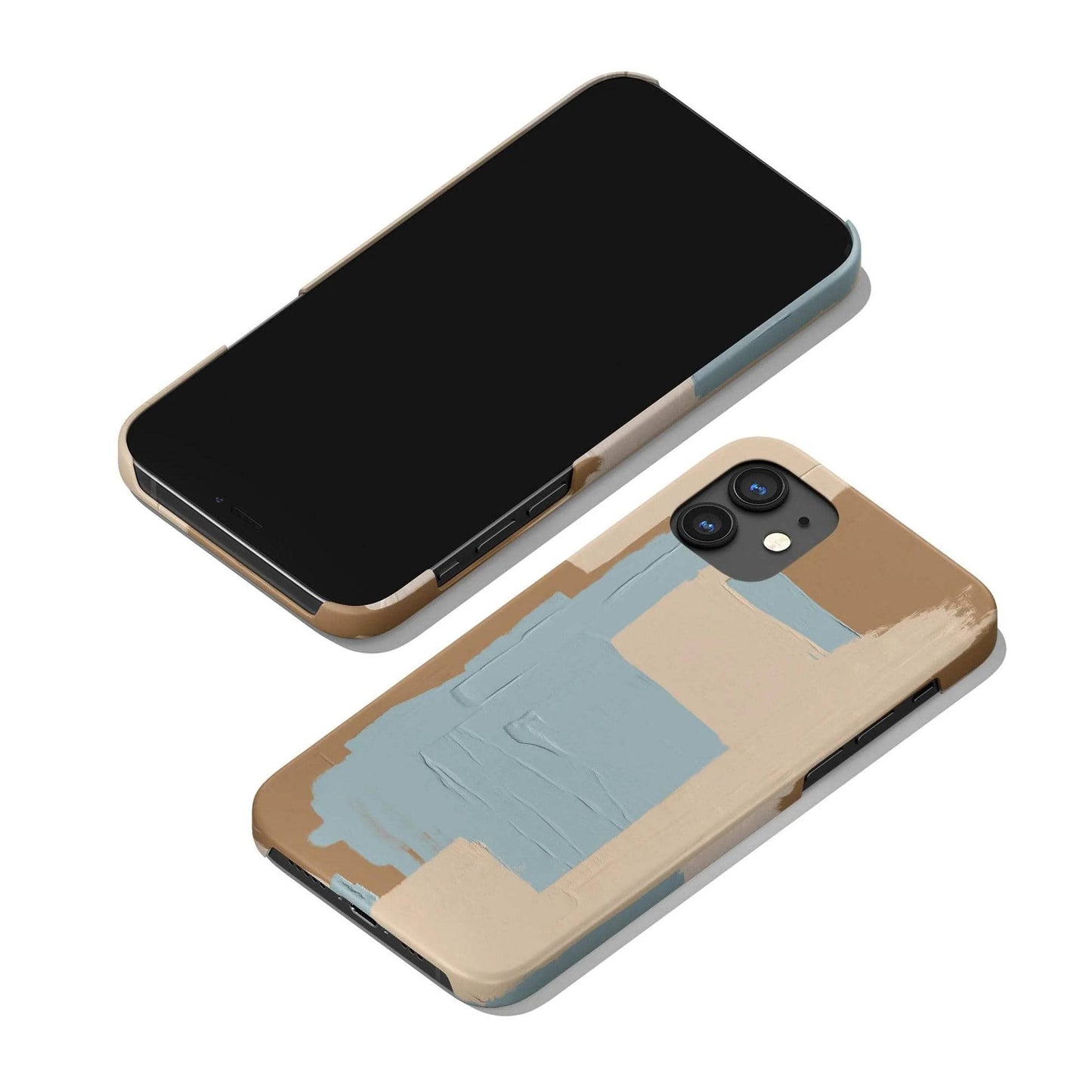 Blue Brushstroke Modern Art iPhone Case - HypeSheriff