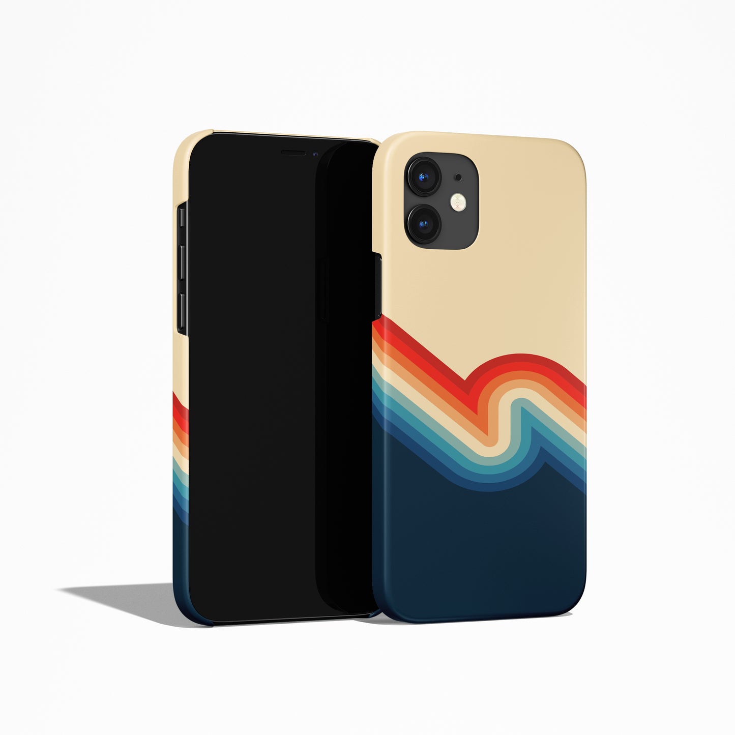 Retro Geometric Rainbow Art iPhone Case - HypeSheriff