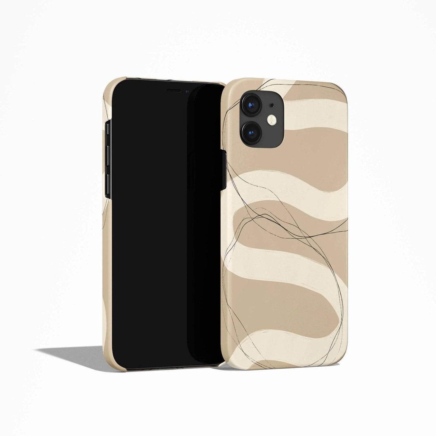 Abstract Beige Minimalist iPhone Case - HypeSheriff