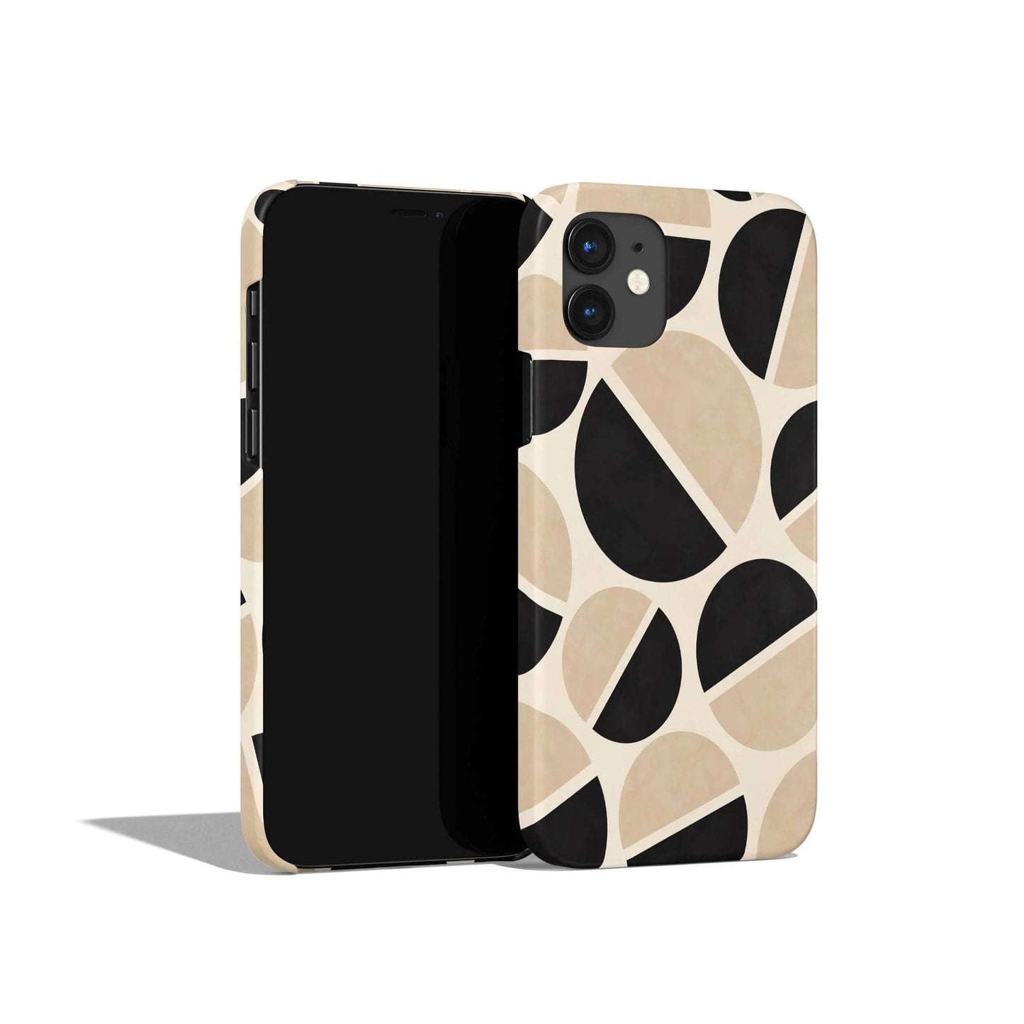 Scandinavian Beige Geometric iPhone Case - HypeSheriff