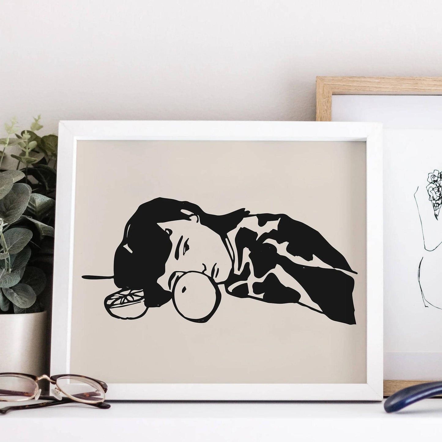 Sad Girl Scandinavian Print - HypeSheriff