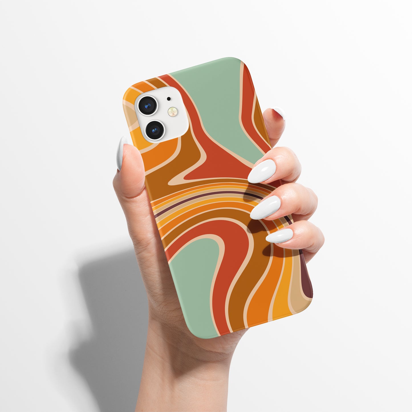 Retro Abstract Swirl 60s 70s iPhone Case - HypeSheriff