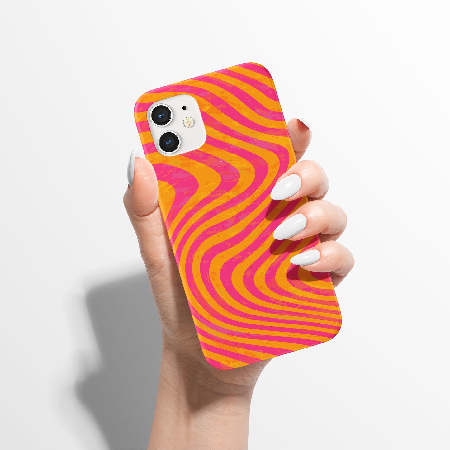 Pink Orange Swirl Pattern iPhone Case - HypeSheriff