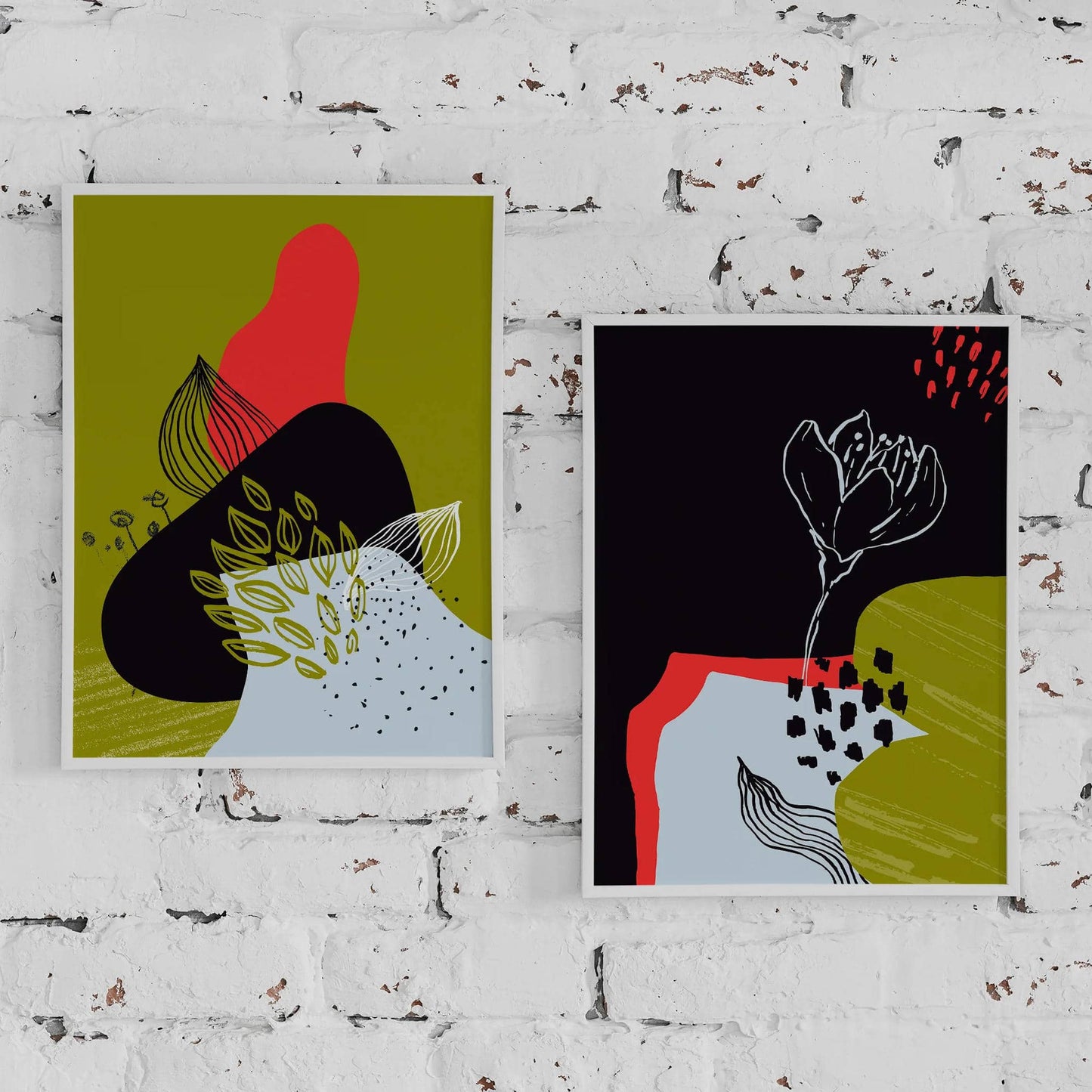 Set of 2 Abstract Nature No.1 Posters - HypeSheriff