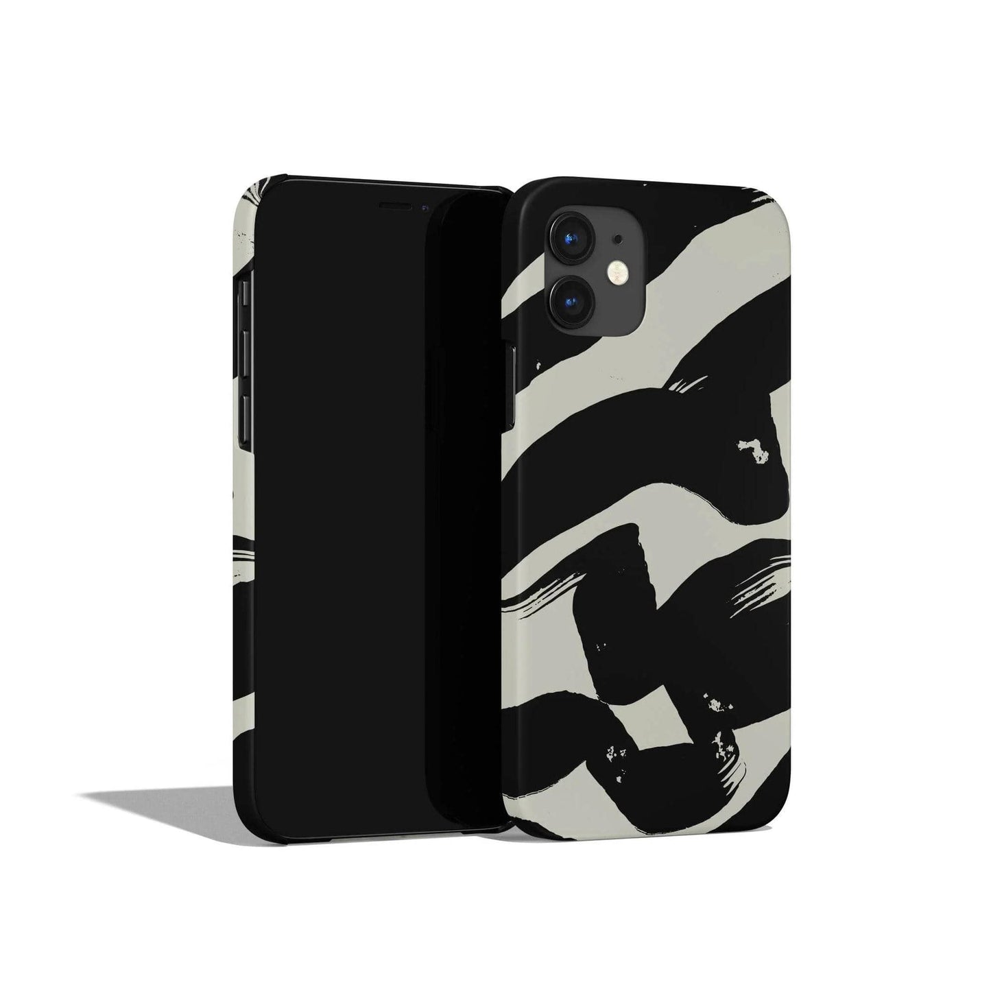 Black Modern Line Art iPhone Case - HypeSheriff