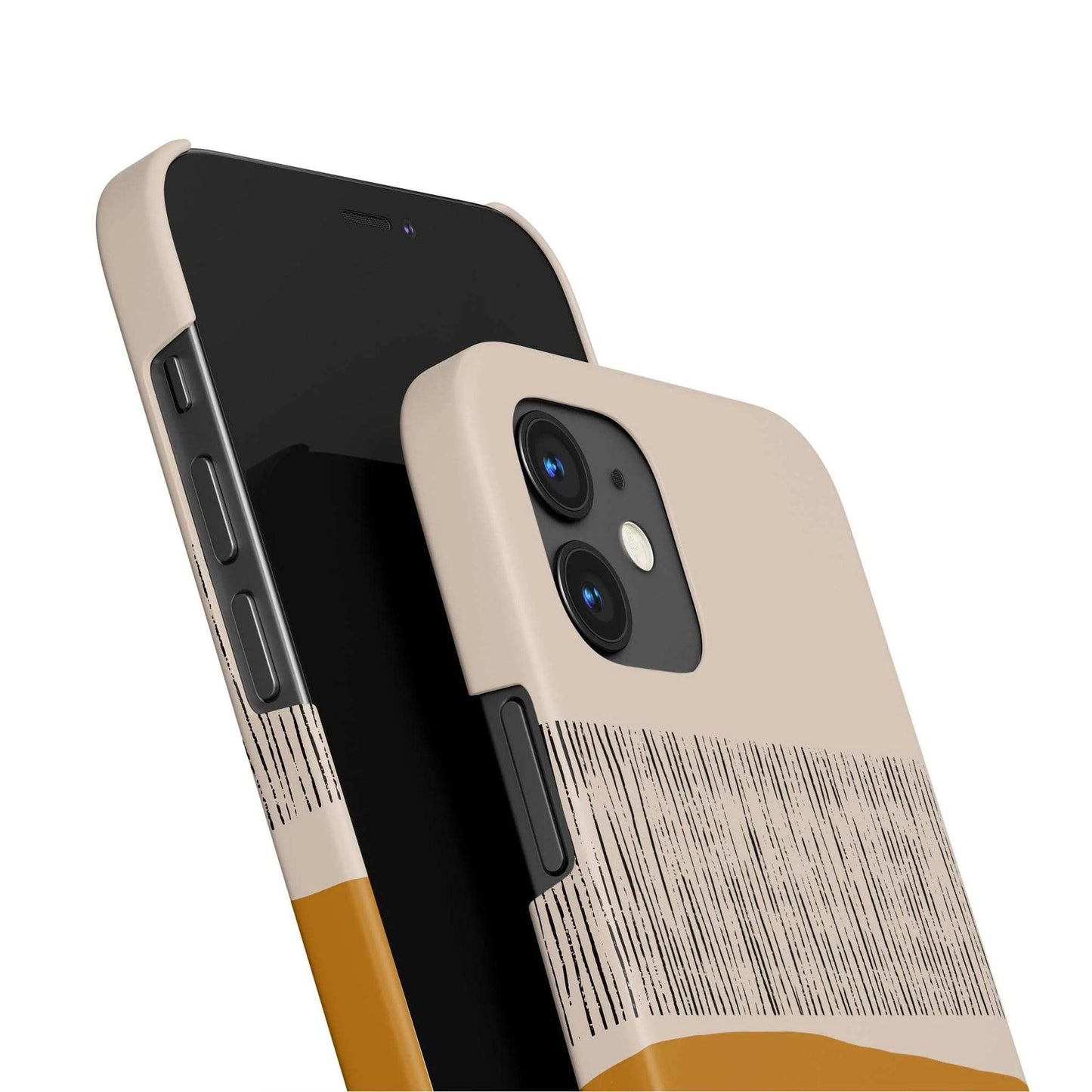 Mustard Mid Century Modern iPhone Case - HypeSheriff