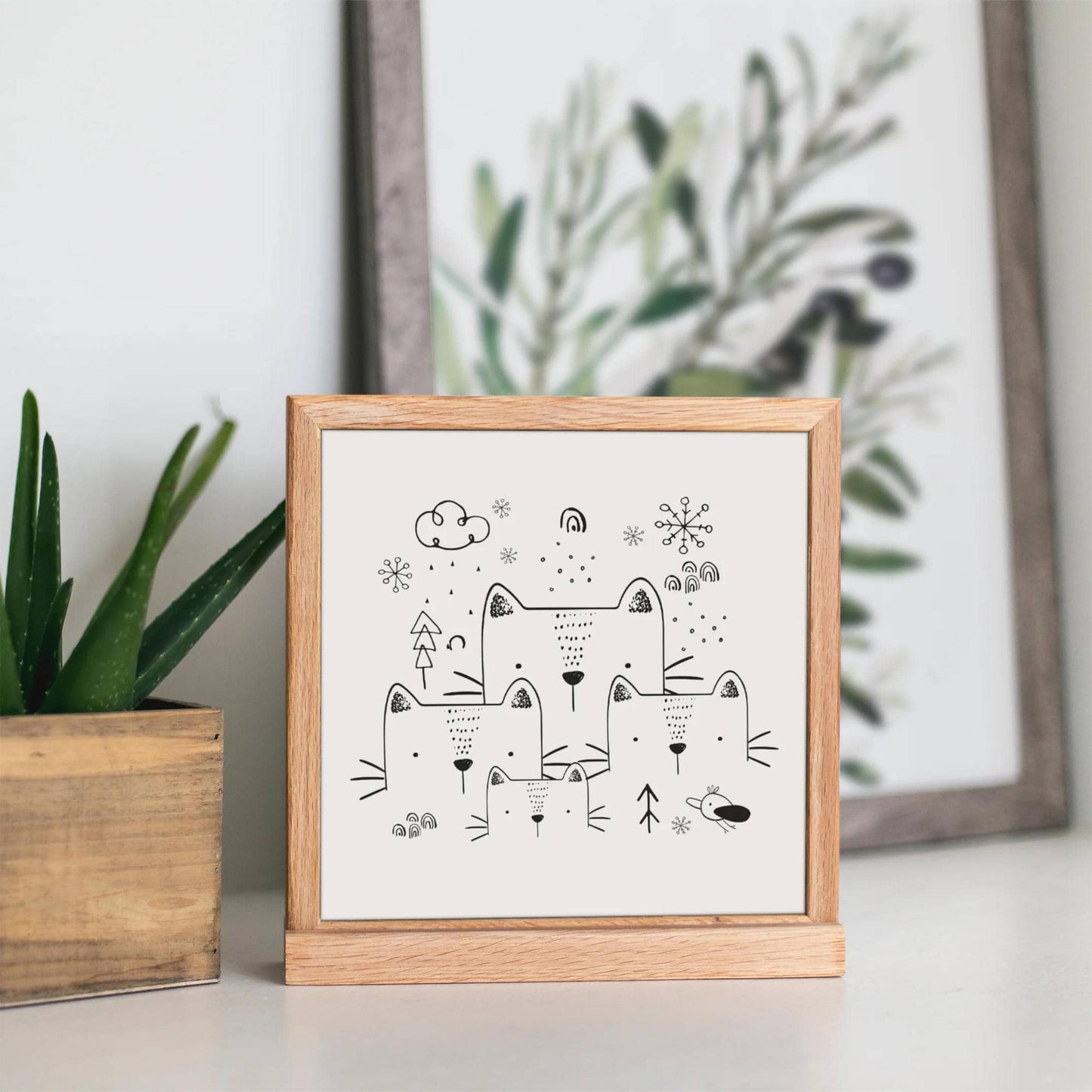 Cute Cat Family Print - HypeSheriff