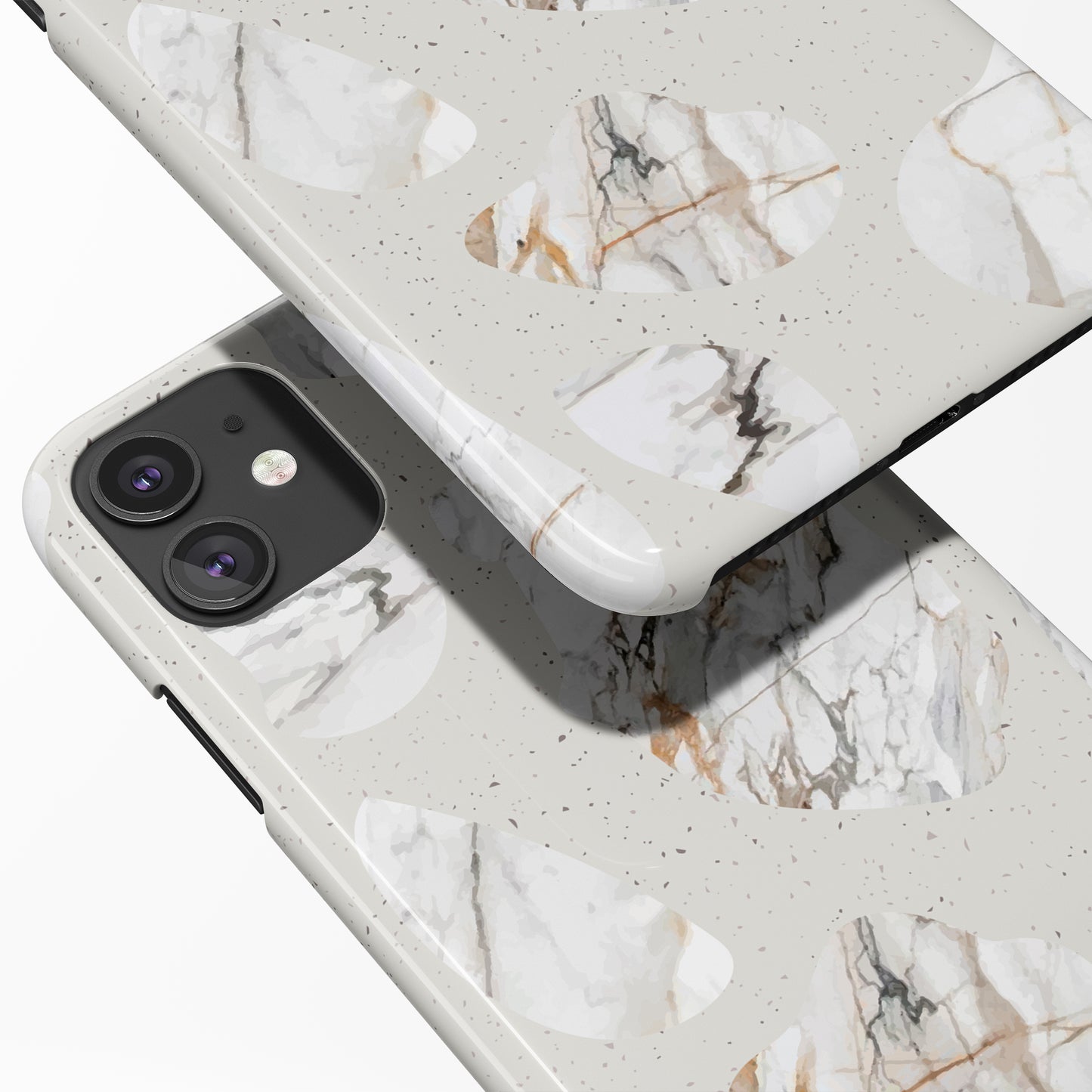 Natural Beige Terrazzo iPhone Case - HypeSheriff