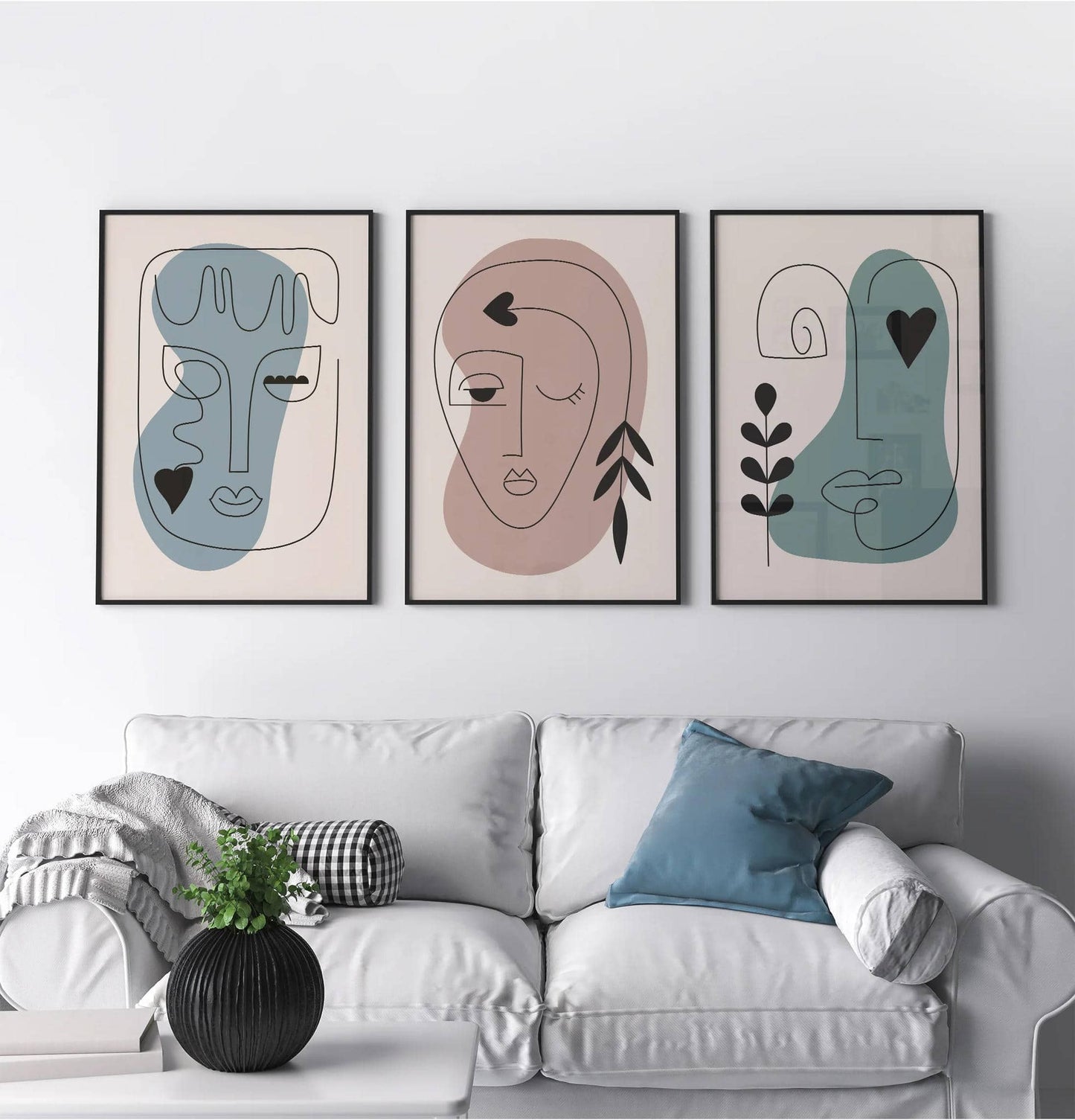 Set of 3 Picasso Line Art Posters - HypeSheriff