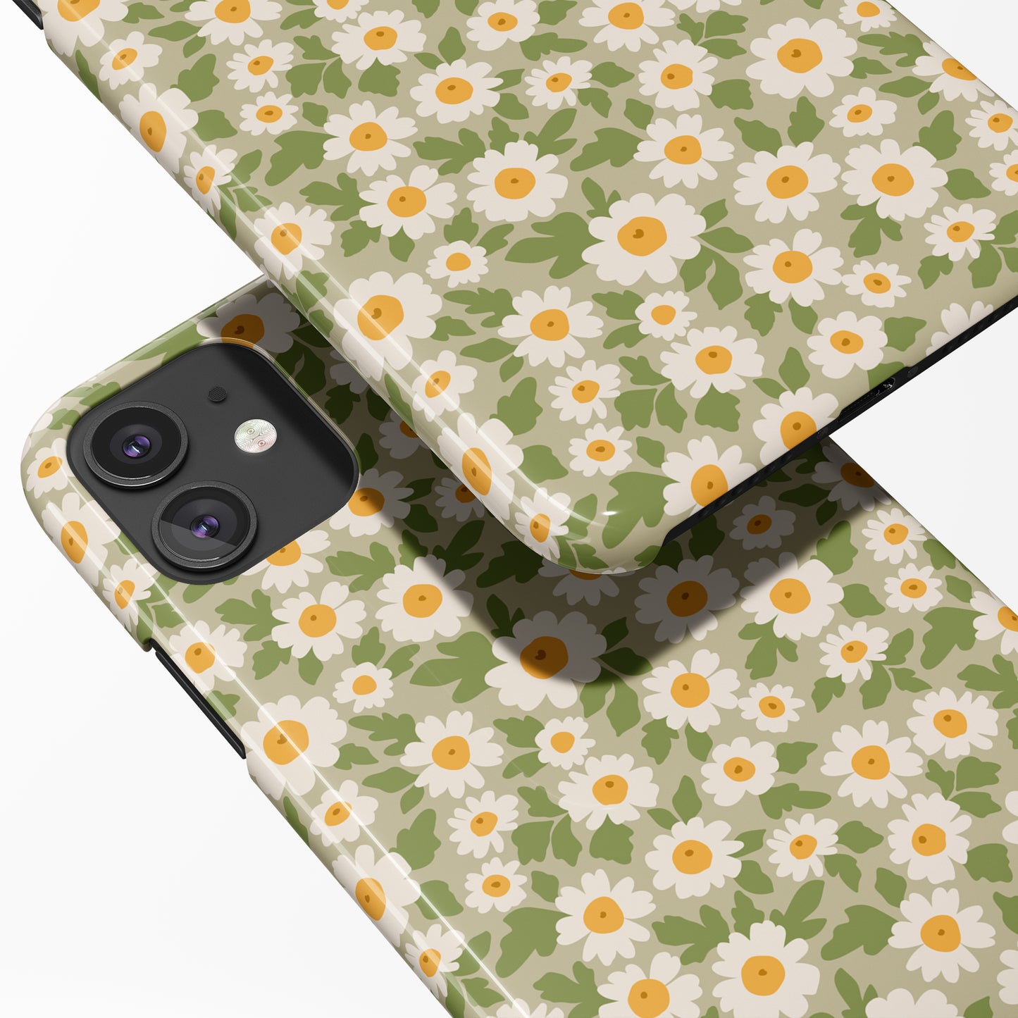 Green Vintage Flowers iPhone Case - HypeSheriff
