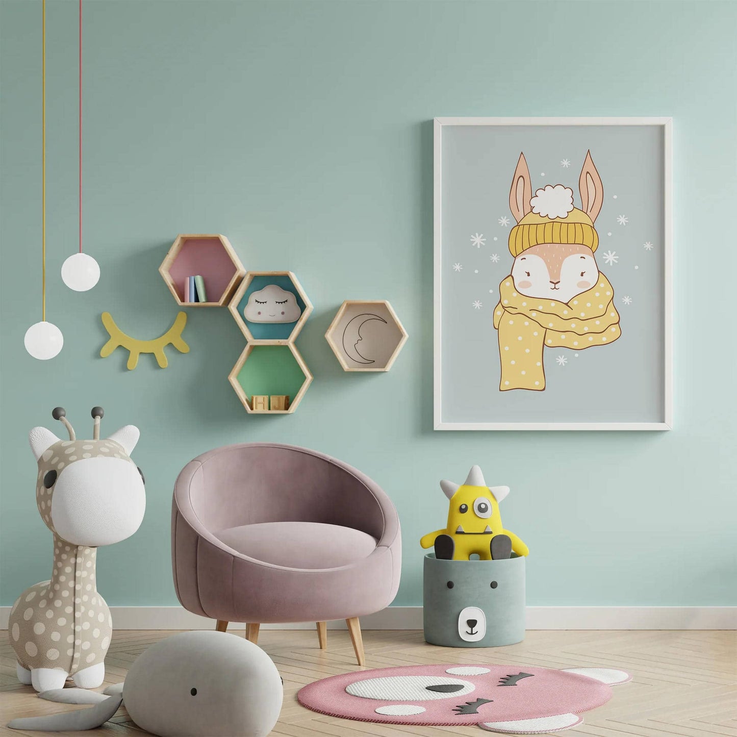 Cute Winter Rabbit Poster - HypeSheriff