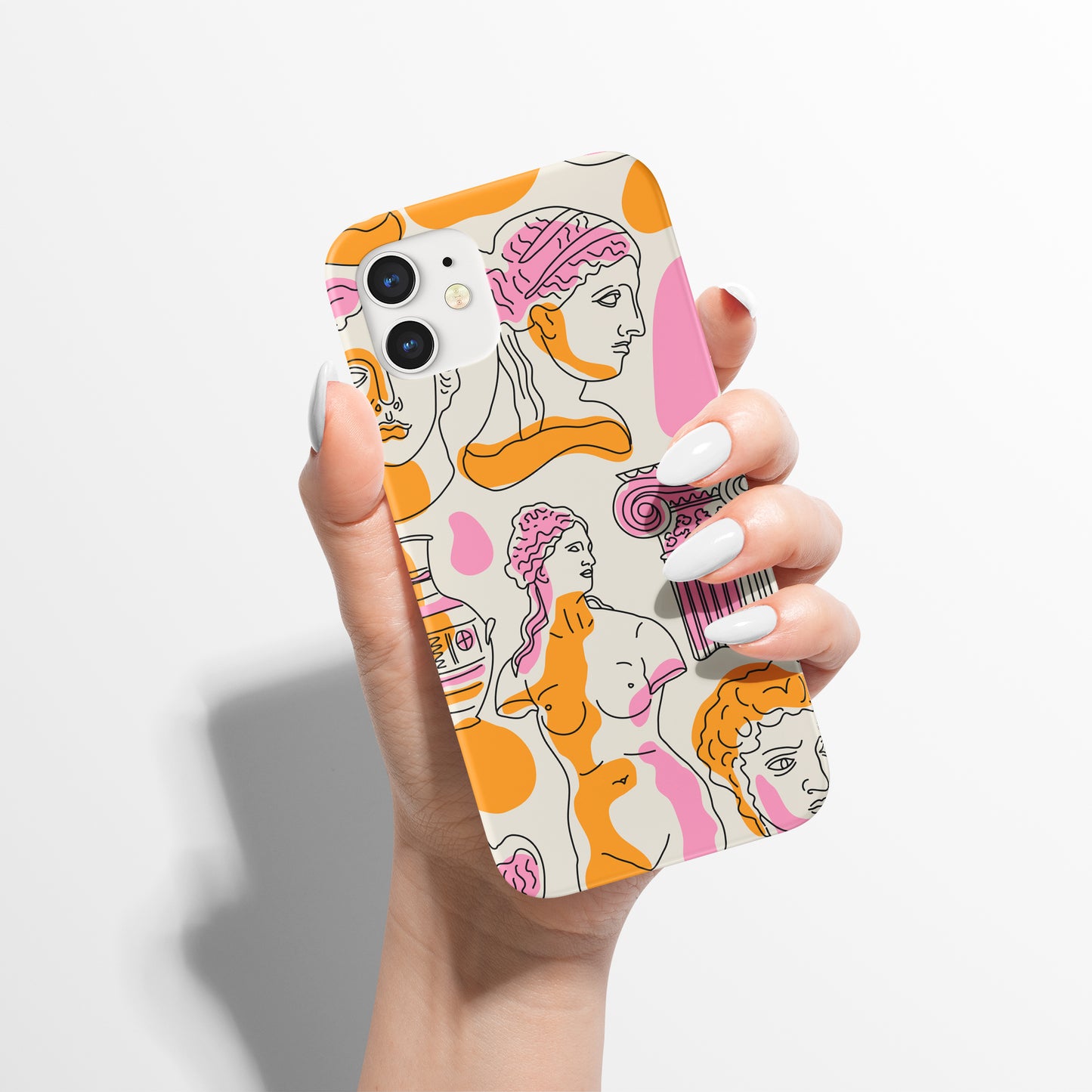 Colorful Line Art Faces iPhone Case - HypeSheriff