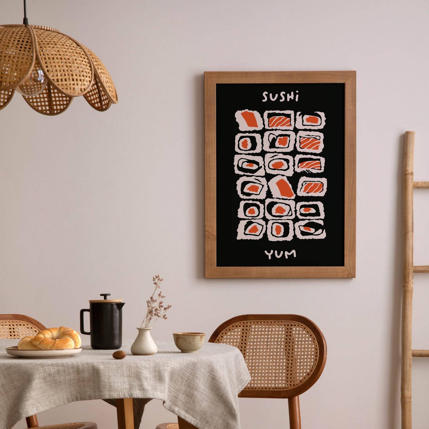 Black Sushi Japanese Food Poster - HypeSheriff