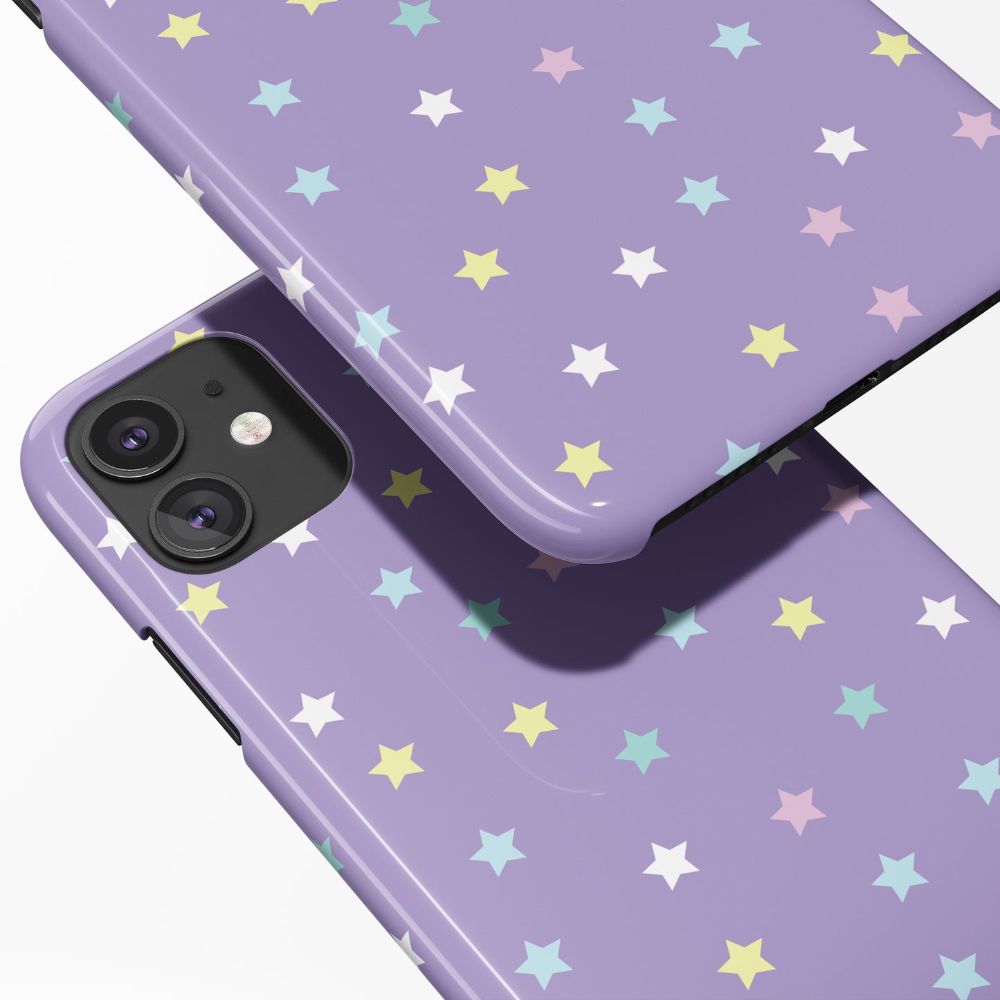 Purple Colorful Stars iPhone Case - HypeSheriff