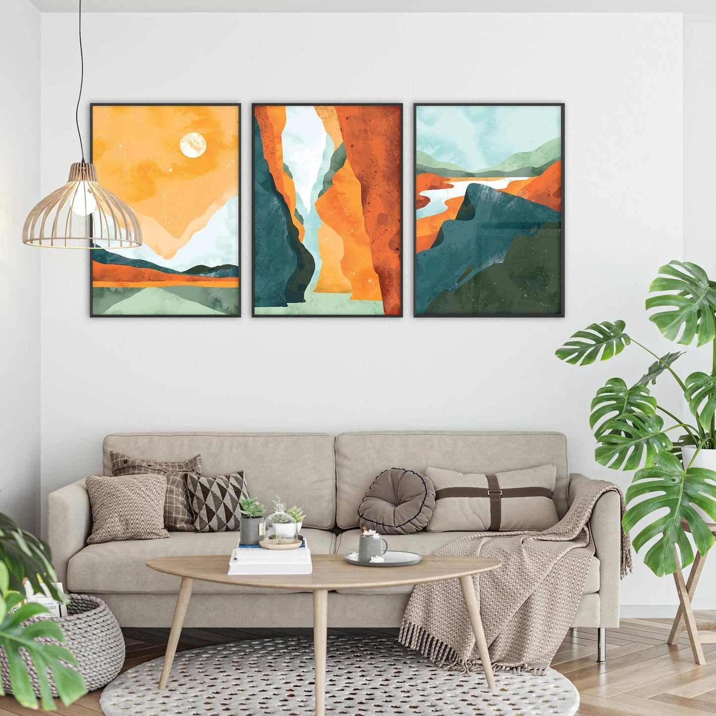 Set of 3 Artistic Landscape Posters - HypeSheriff