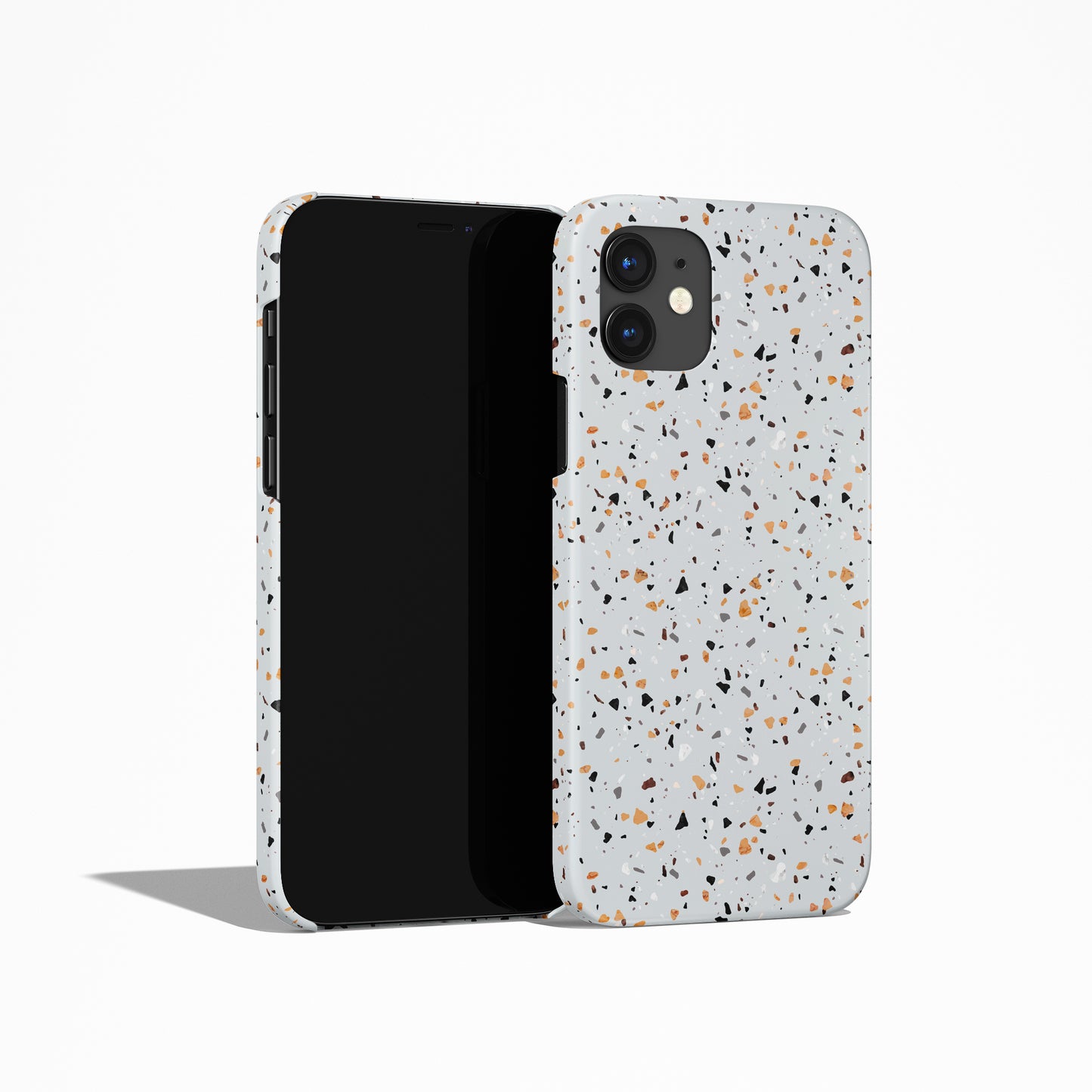 Grey Nordic Terrazzo iPhone Case - HypeSheriff
