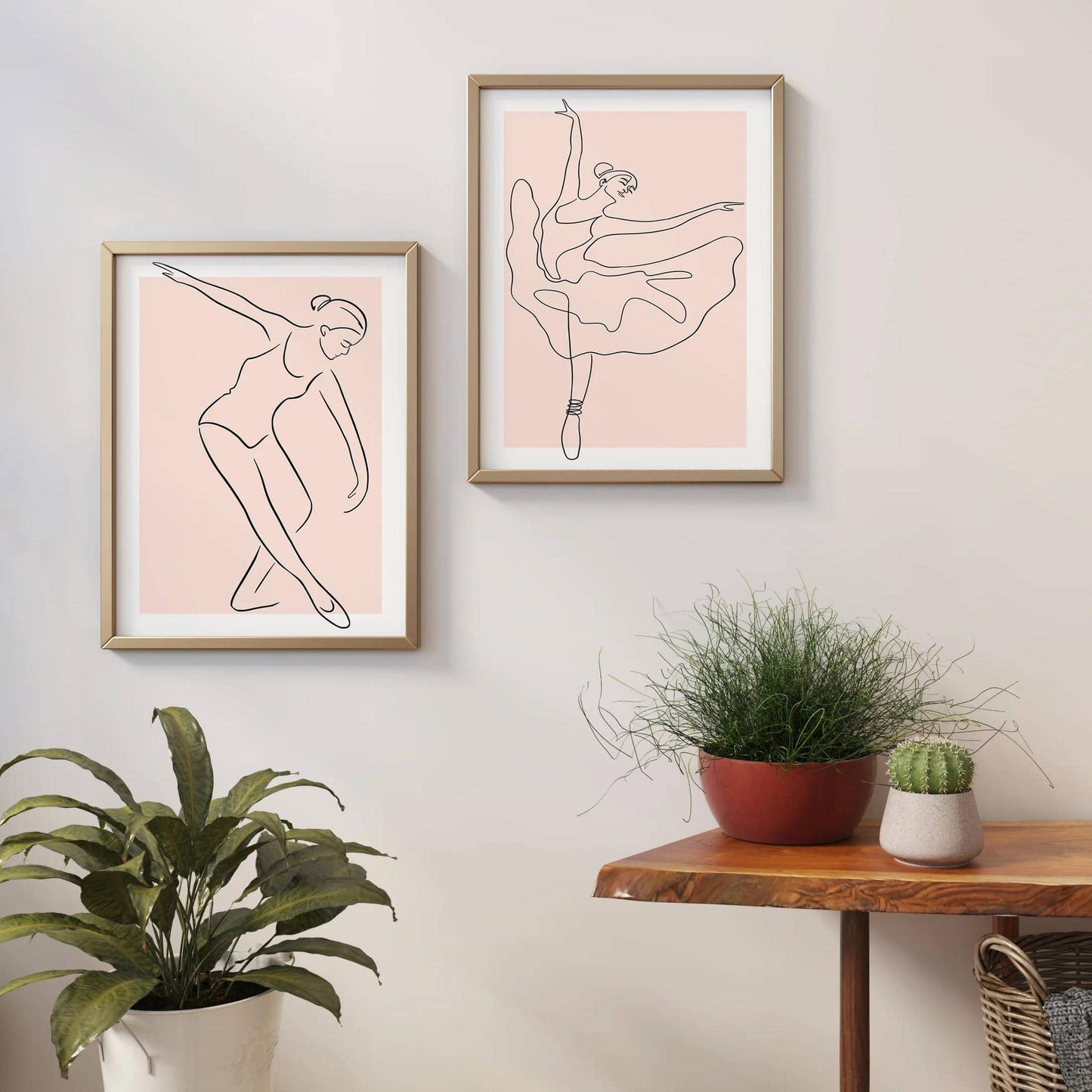 Set of 2 Line Art Dancers Posters - HypeSheriff