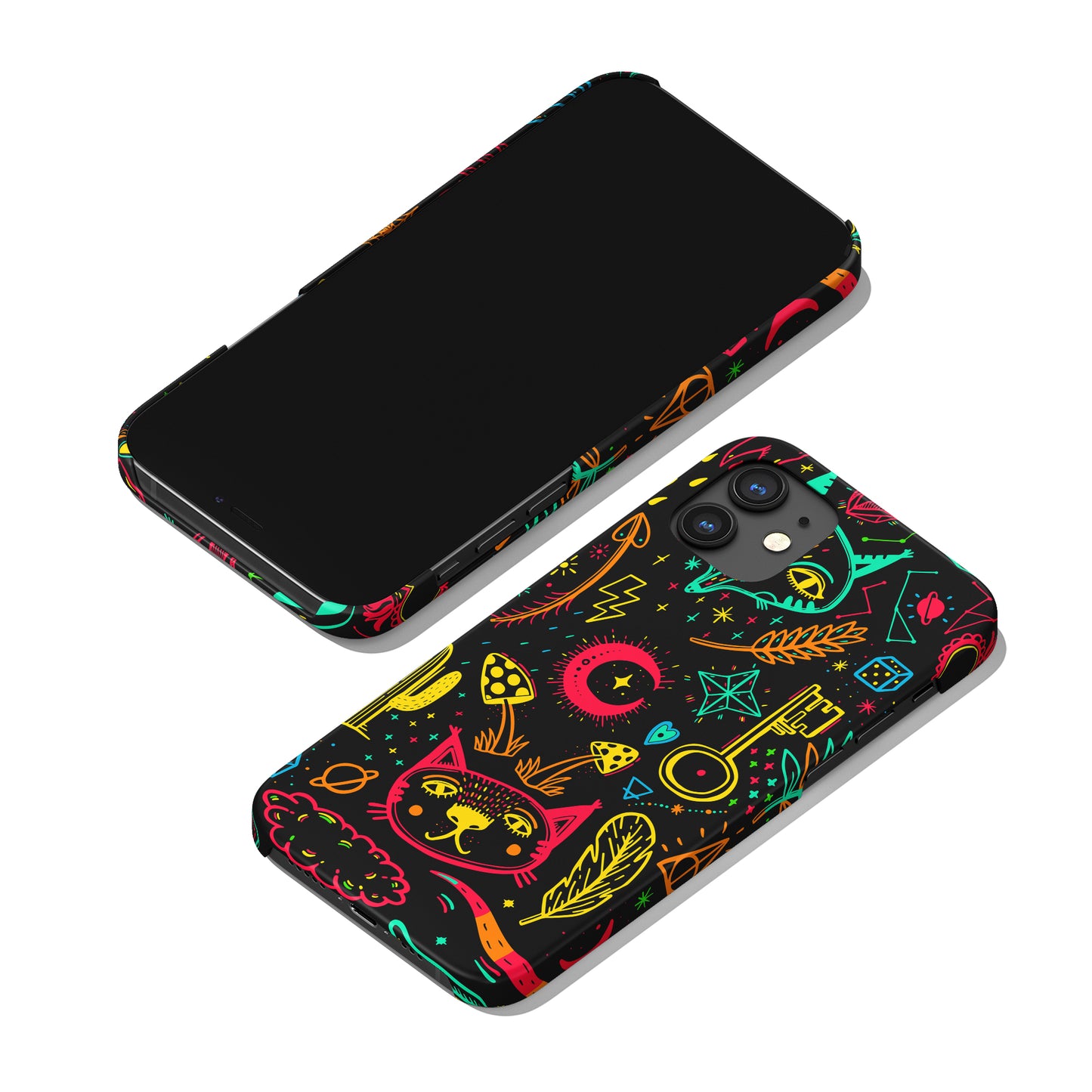 Black Funny Cat iPhone Case - HypeSheriff