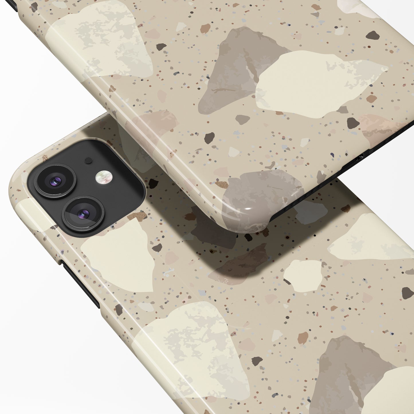 Beige Nature Terrazzo iPhone Case - HypeSheriff