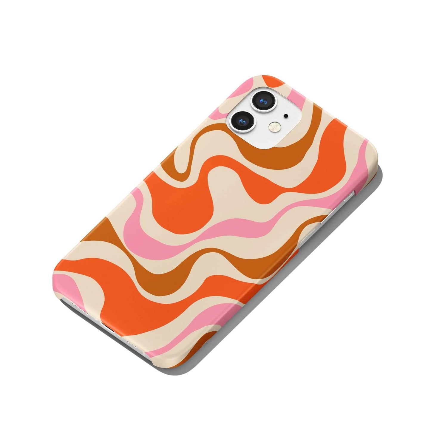 Retro 70s Swirl Art iPhone Case - HypeSheriff
