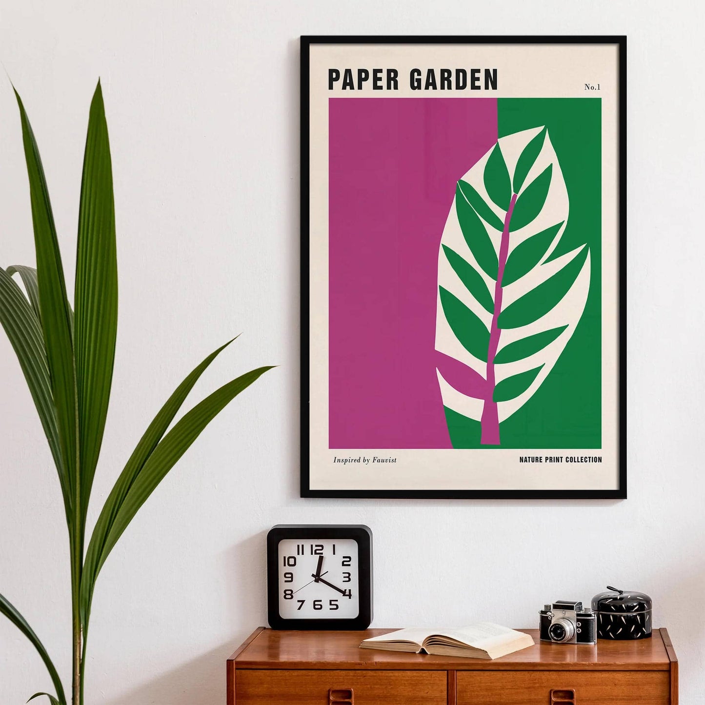 Magenta Paper Garden Art Print - HypeSheriff