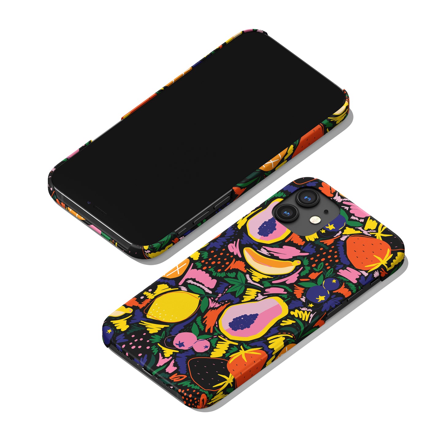Dark Colorful Fruit iPhone Case - HypeSheriff
