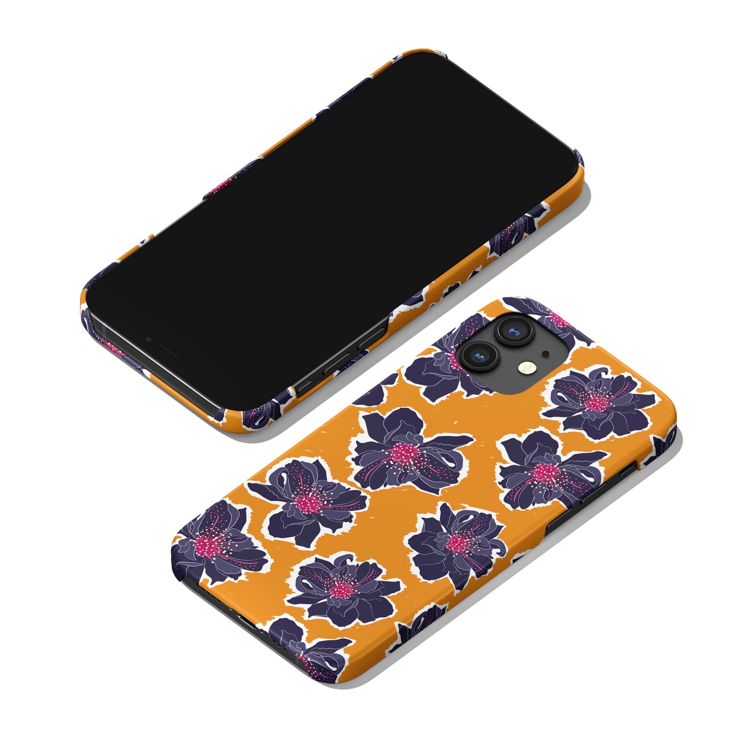 Yellow Retro Floral iPhone Case - HypeSheriff