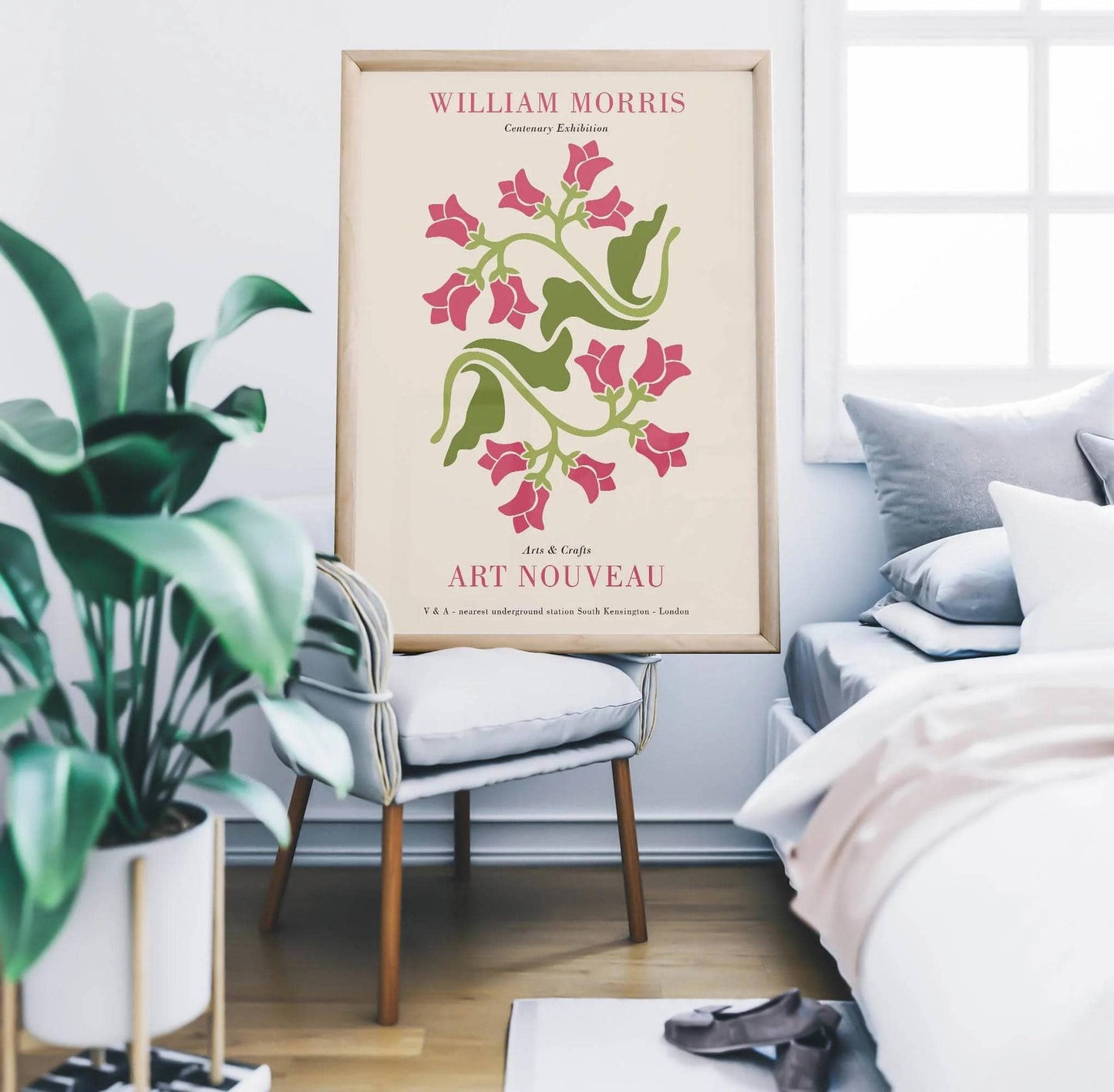 Pink Art Nouveau Poster - HypeSheriff