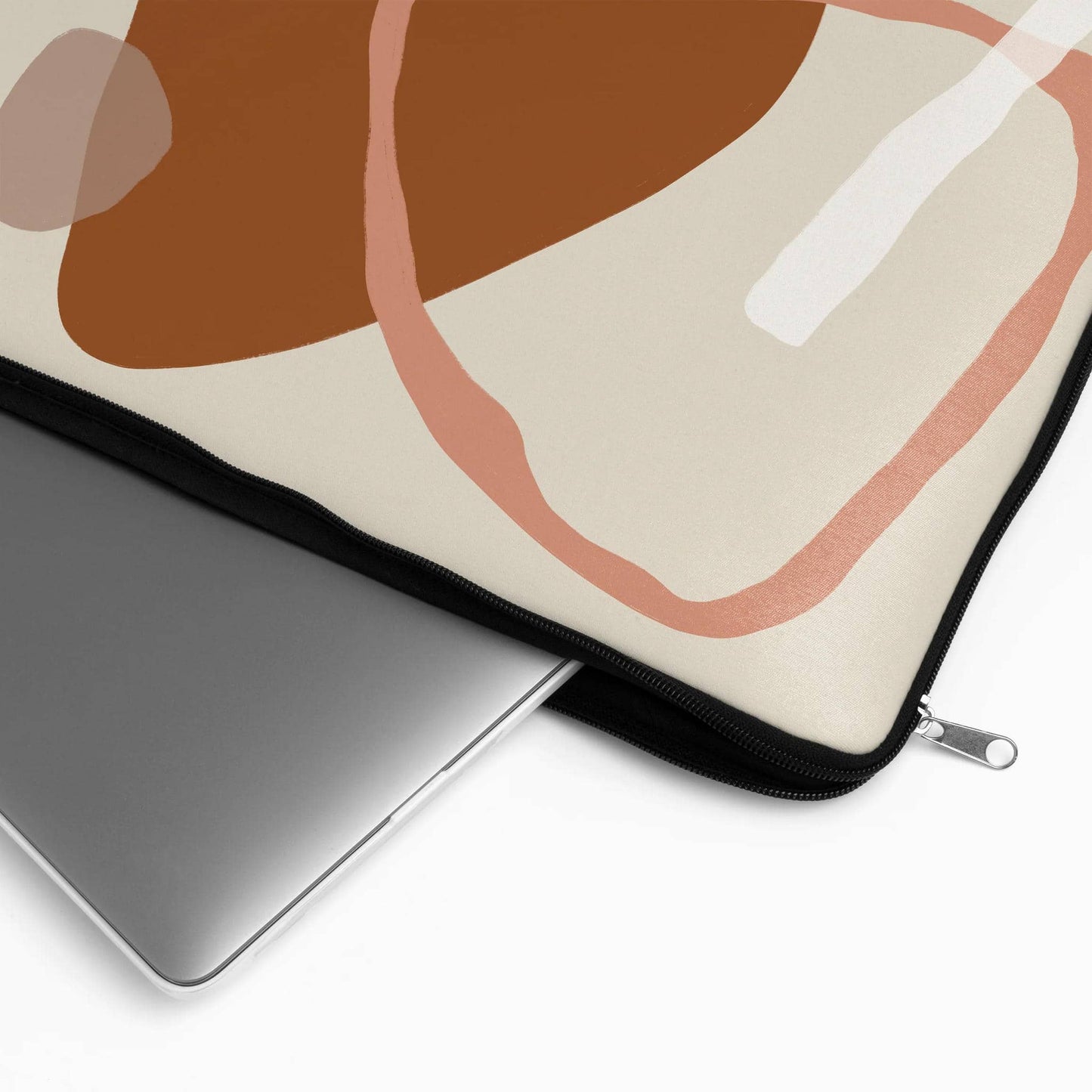 Beige Abstract Art - Laptop Sleeve - HypeSheriff