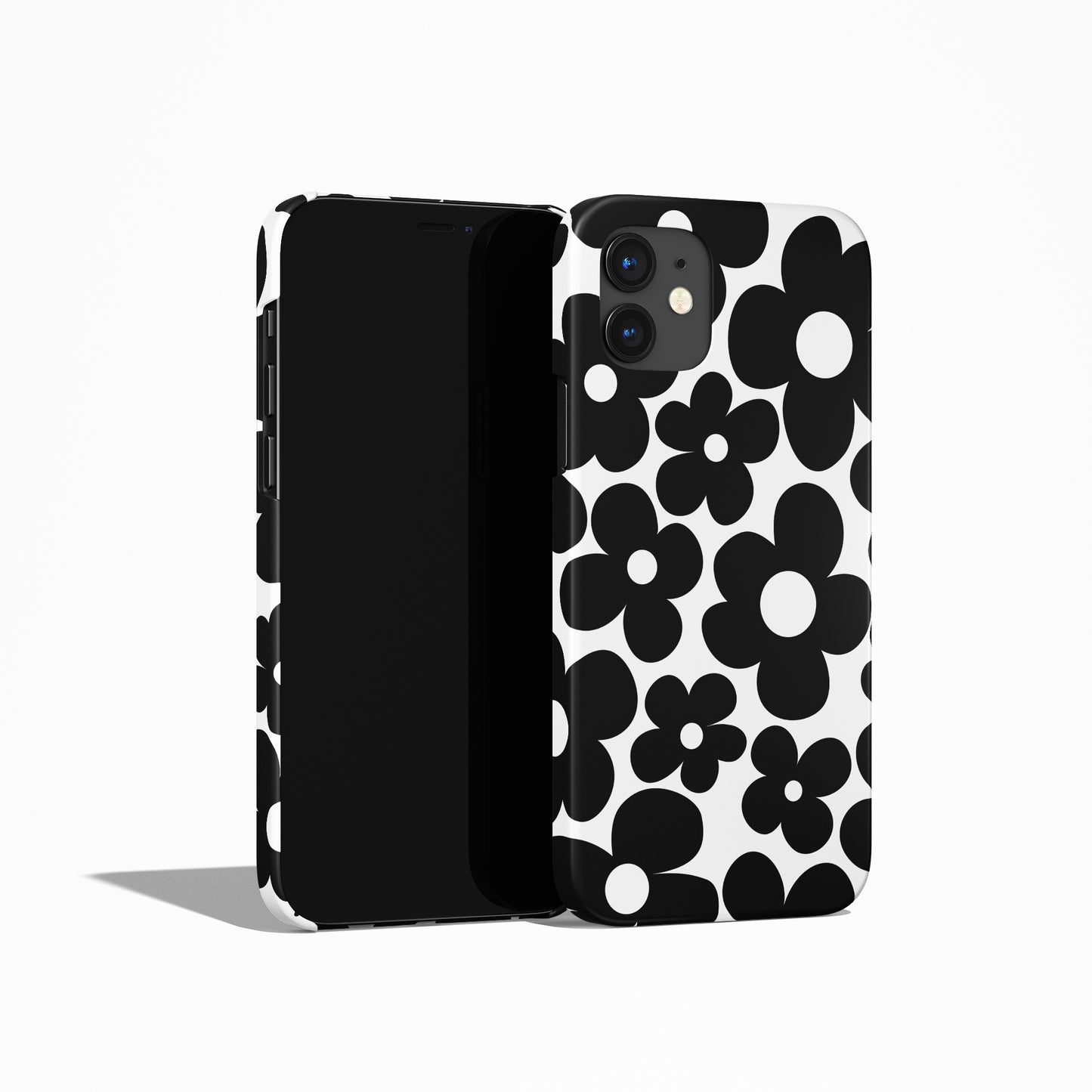 Black&White Floral 60s iPhone Case - HypeSheriff