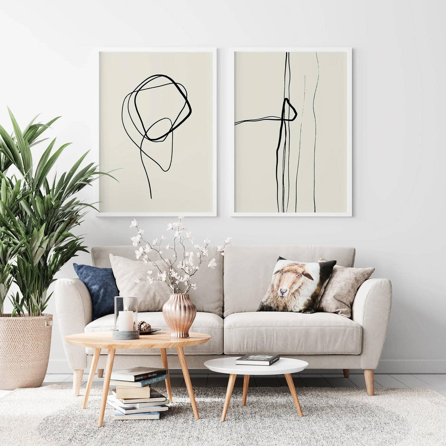 Set of 2 Minimalist Danish Posters - HypeSheriff