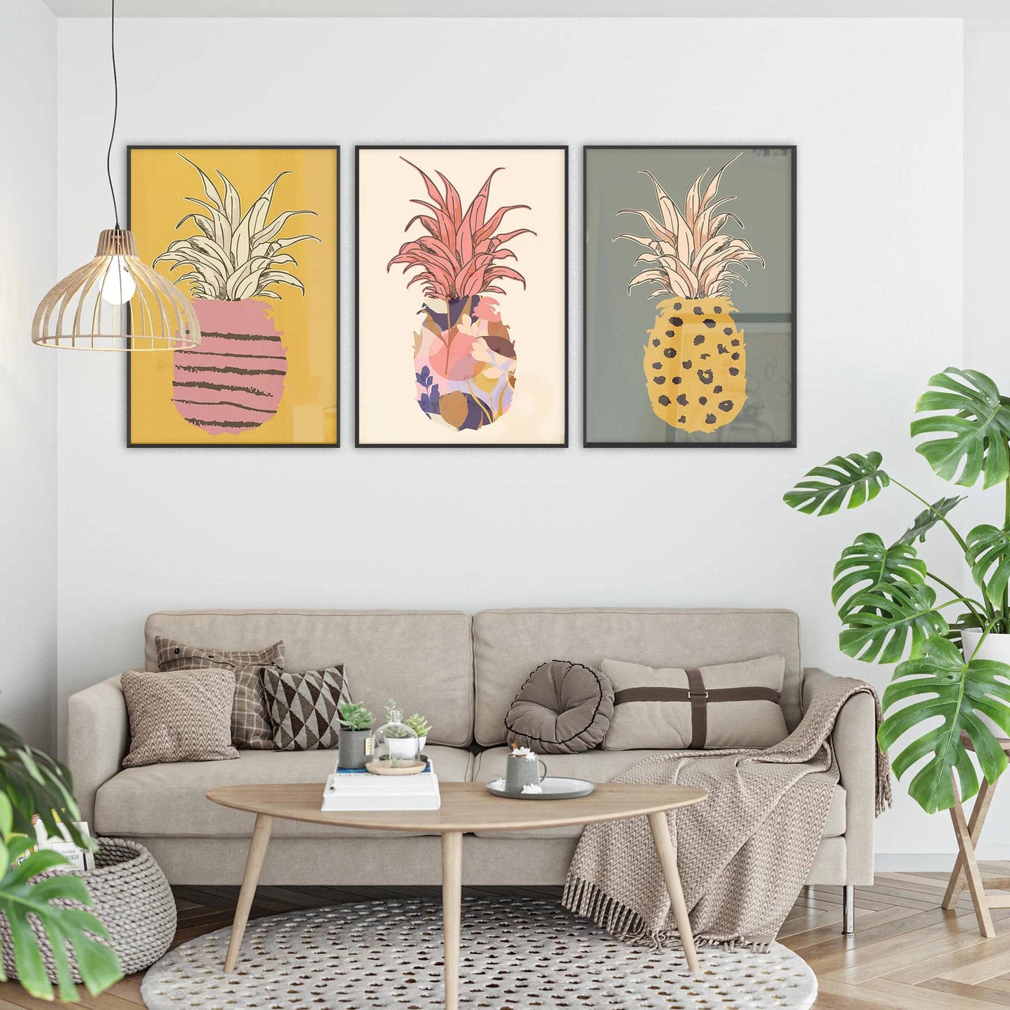Set of 3 Pineapples Posters - HypeSheriff