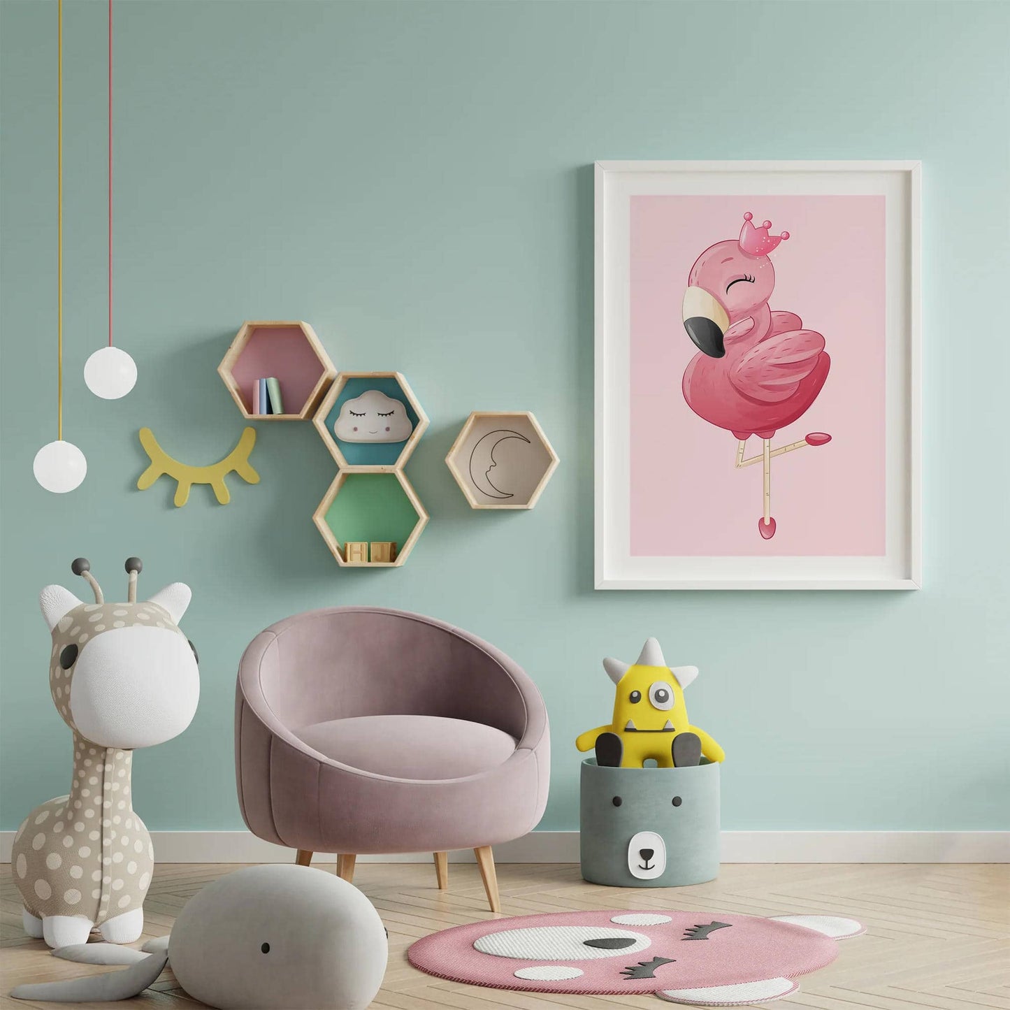 Little Flamingo No.2 Poster - HypeSheriff