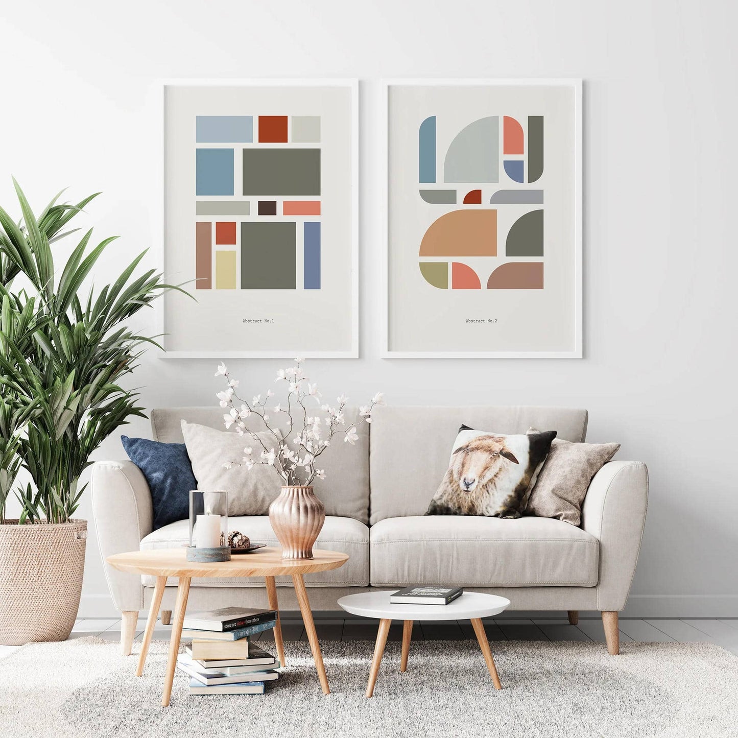 Set of 2 Retro Abstract Posters - HypeSheriff