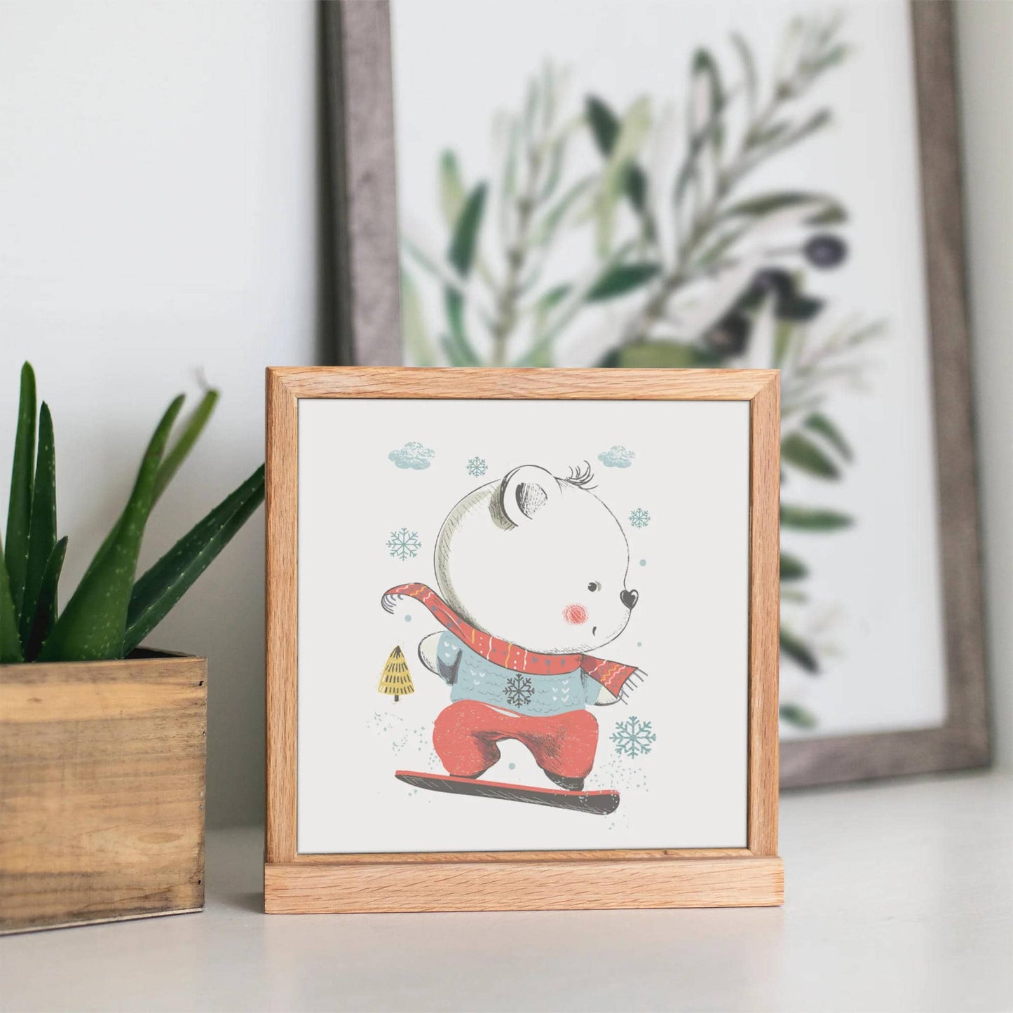 Teddy Snowboarding Print - HypeSheriff