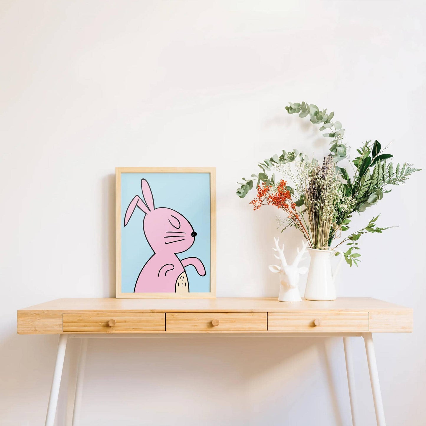 Pink Rabbit Poster - HypeSheriff